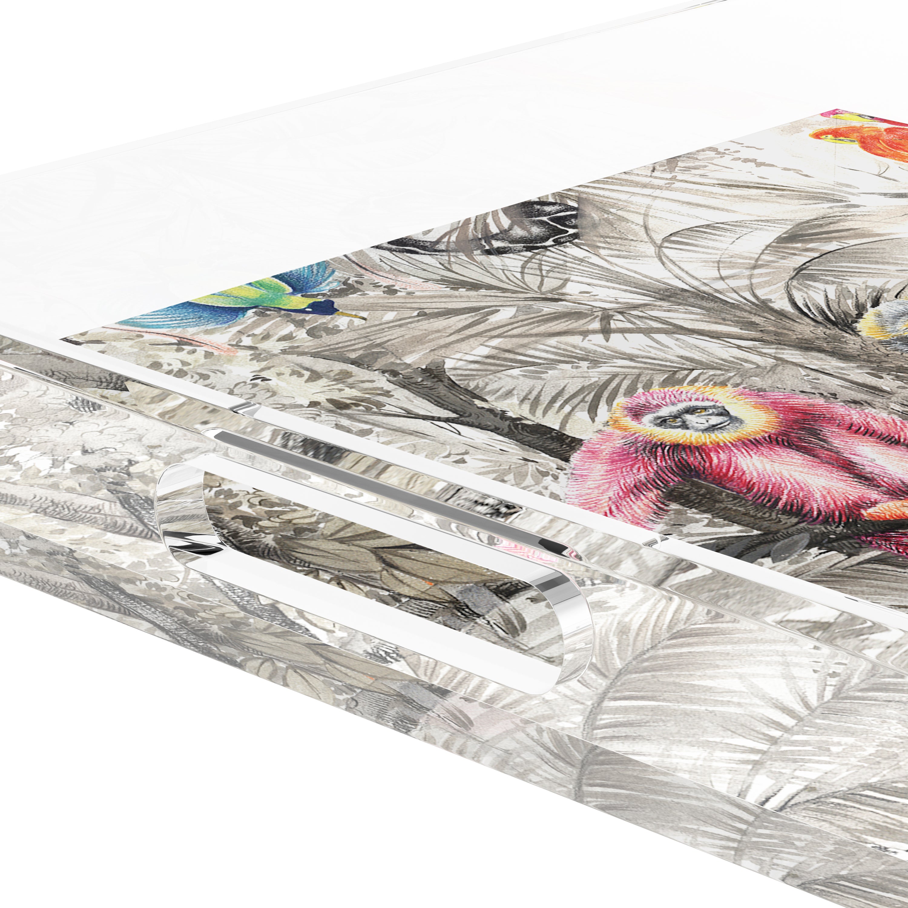 Arcadia Monkeys 18X18 Acrylic Tray - nicolettemayer.com