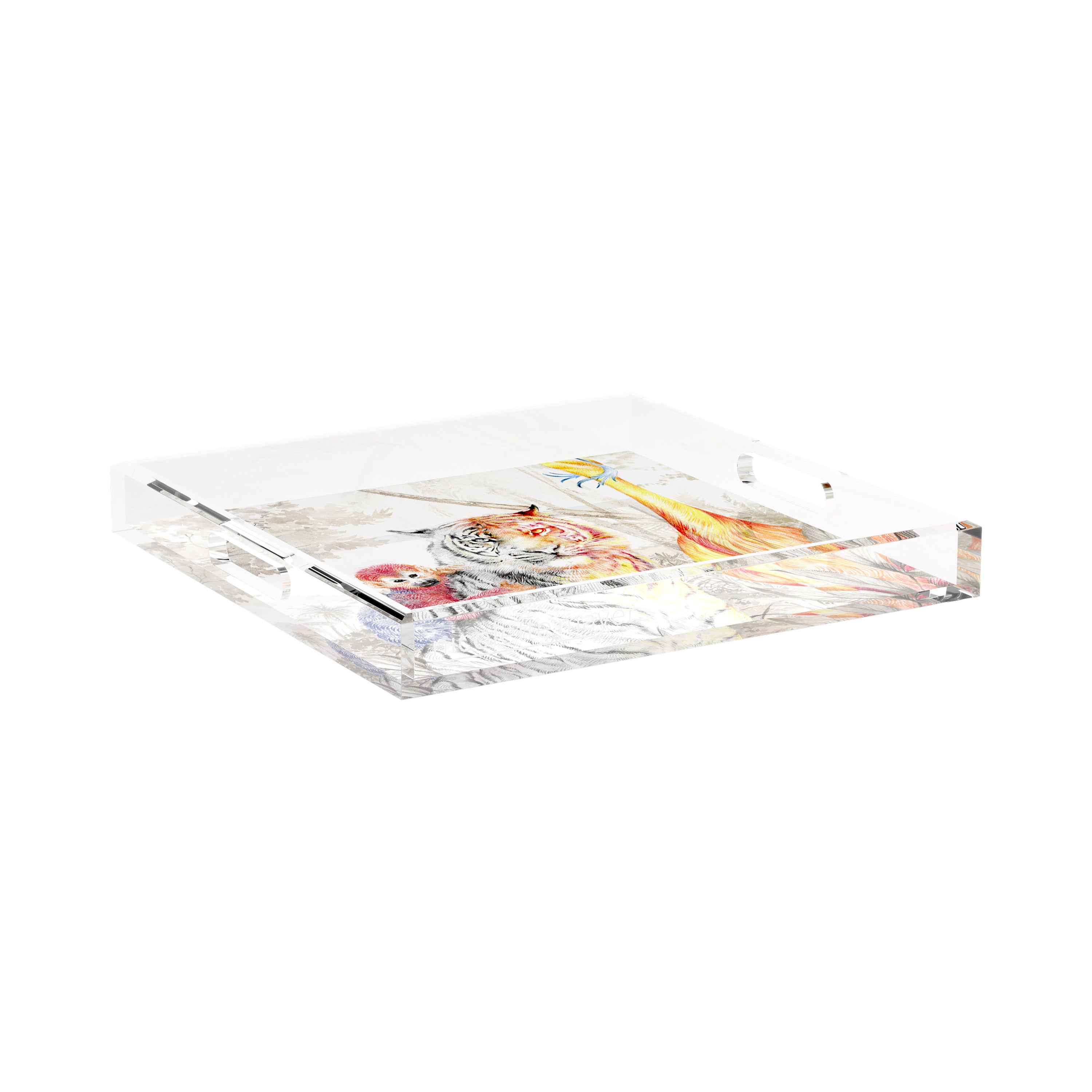Arcadia Tiger 15X15 Acrylic Tray - nicolettemayer.com