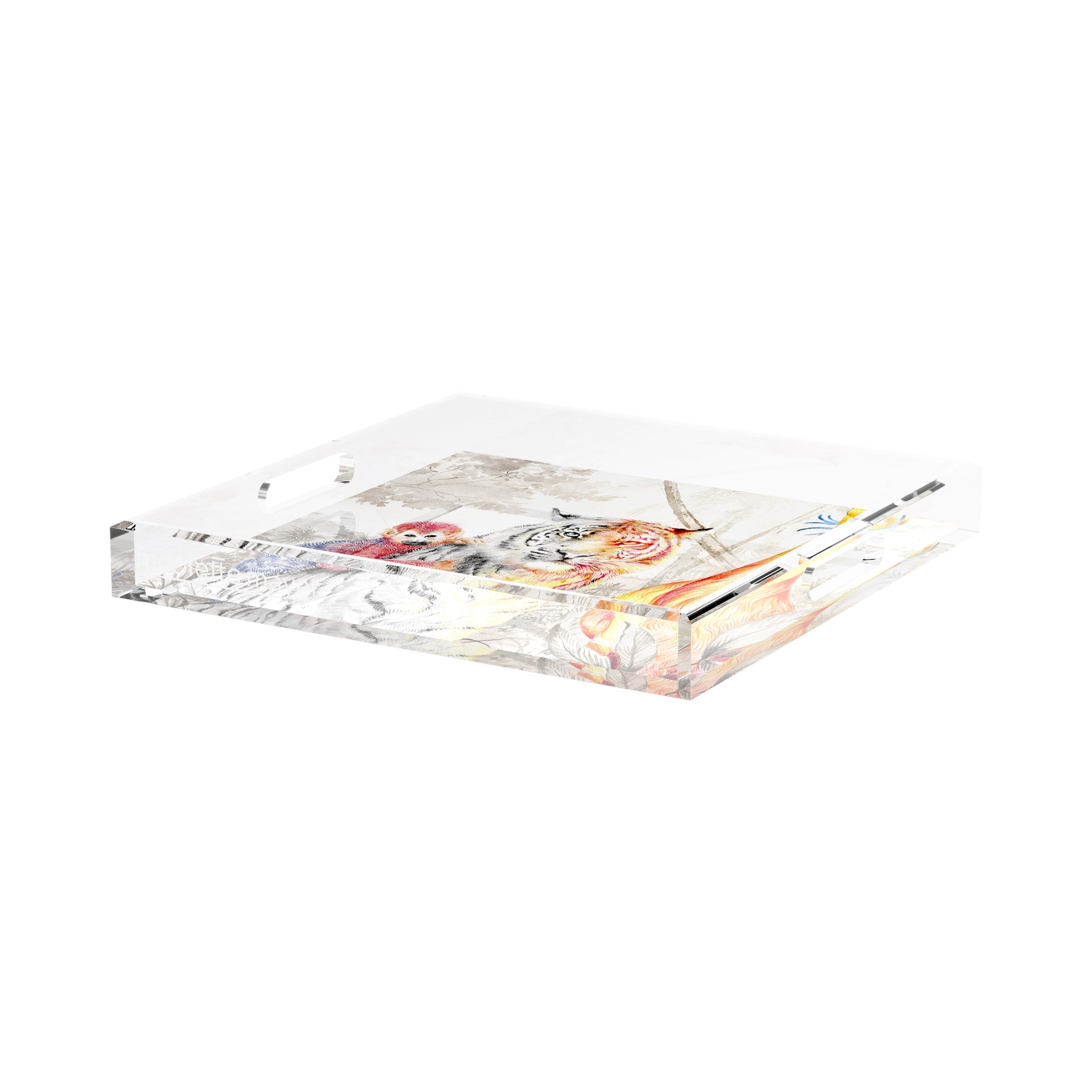 Arcadia Tiger 15X15 Acrylic Tray - nicolettemayer.com