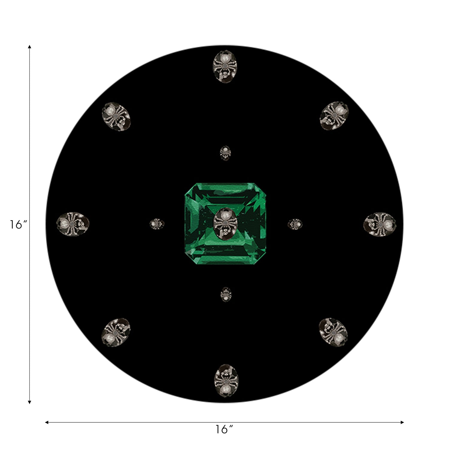 Asscher Black 16" Round Pebble Placemats, Set of 4 - nicolettemayer.com