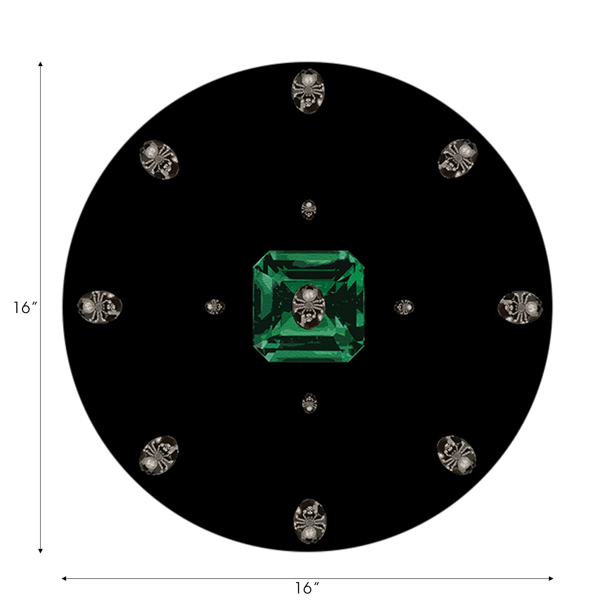 Asscher Black 16" Round Pebble Placemats, Set of 4 - nicolettemayer.com