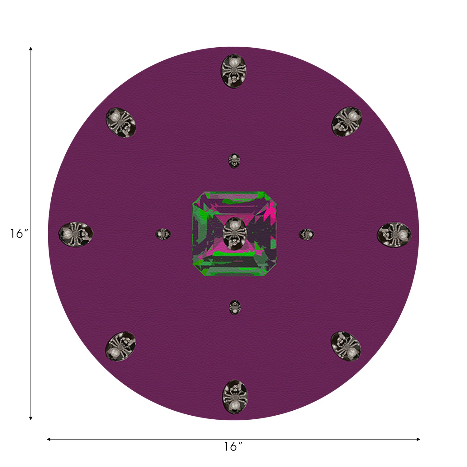 Asscher Purple Rain 16" Round Pebble Placemats, Set of 4 - nicolettemayer.com