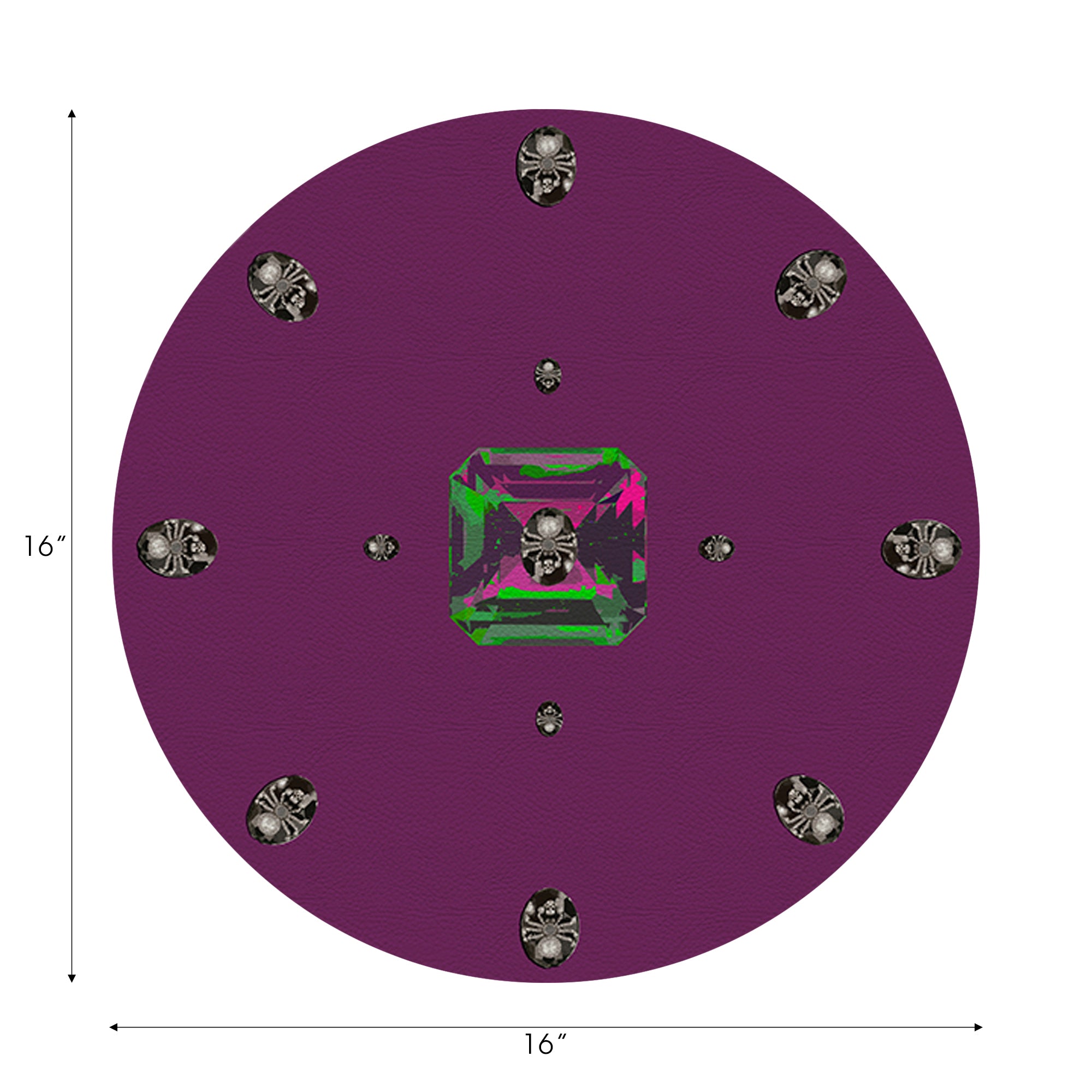 Asscher Purple Rain 16" Round Pebble Placemats, Set of 4 - nicolettemayer.com
