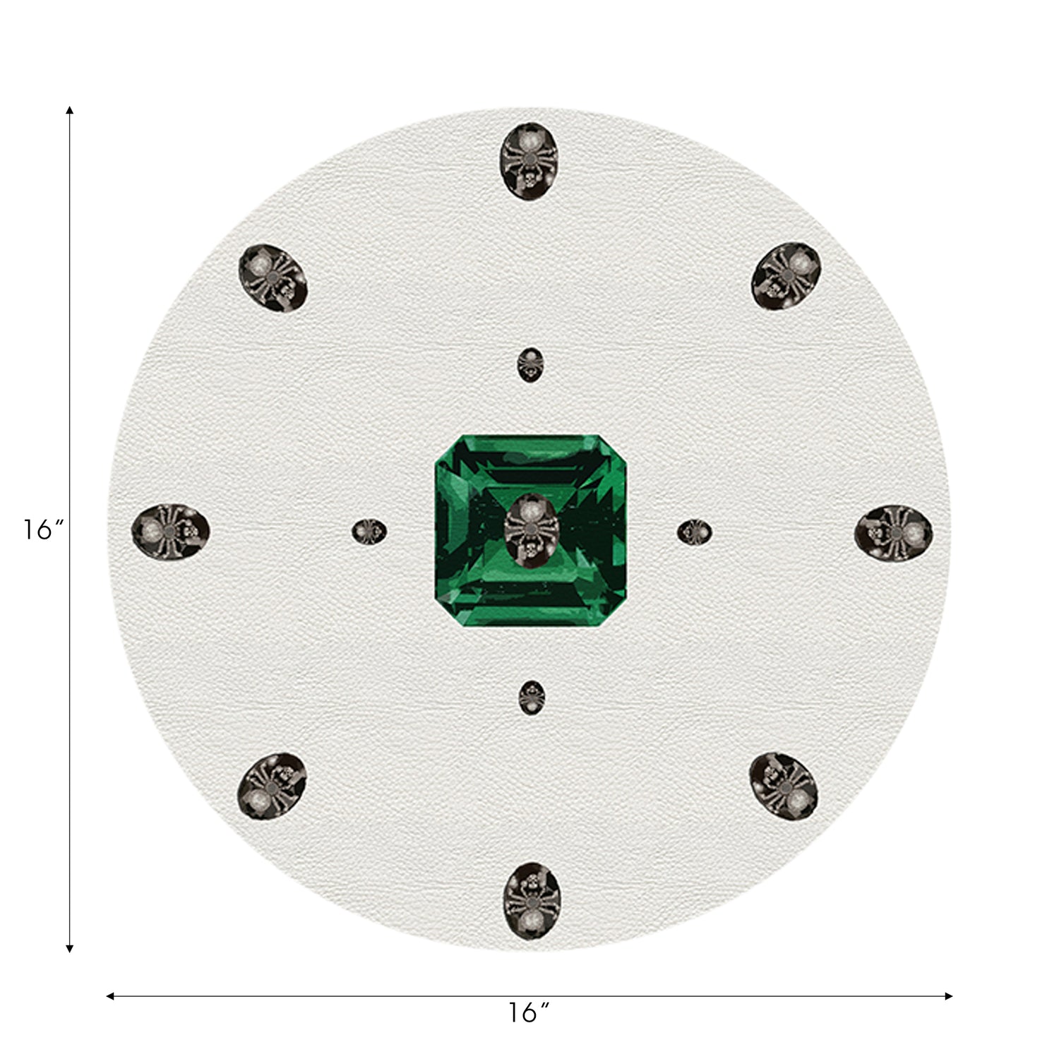 Asscher White 16" Round Pebble Placemats, Set of 4 - nicolettemayer.com
