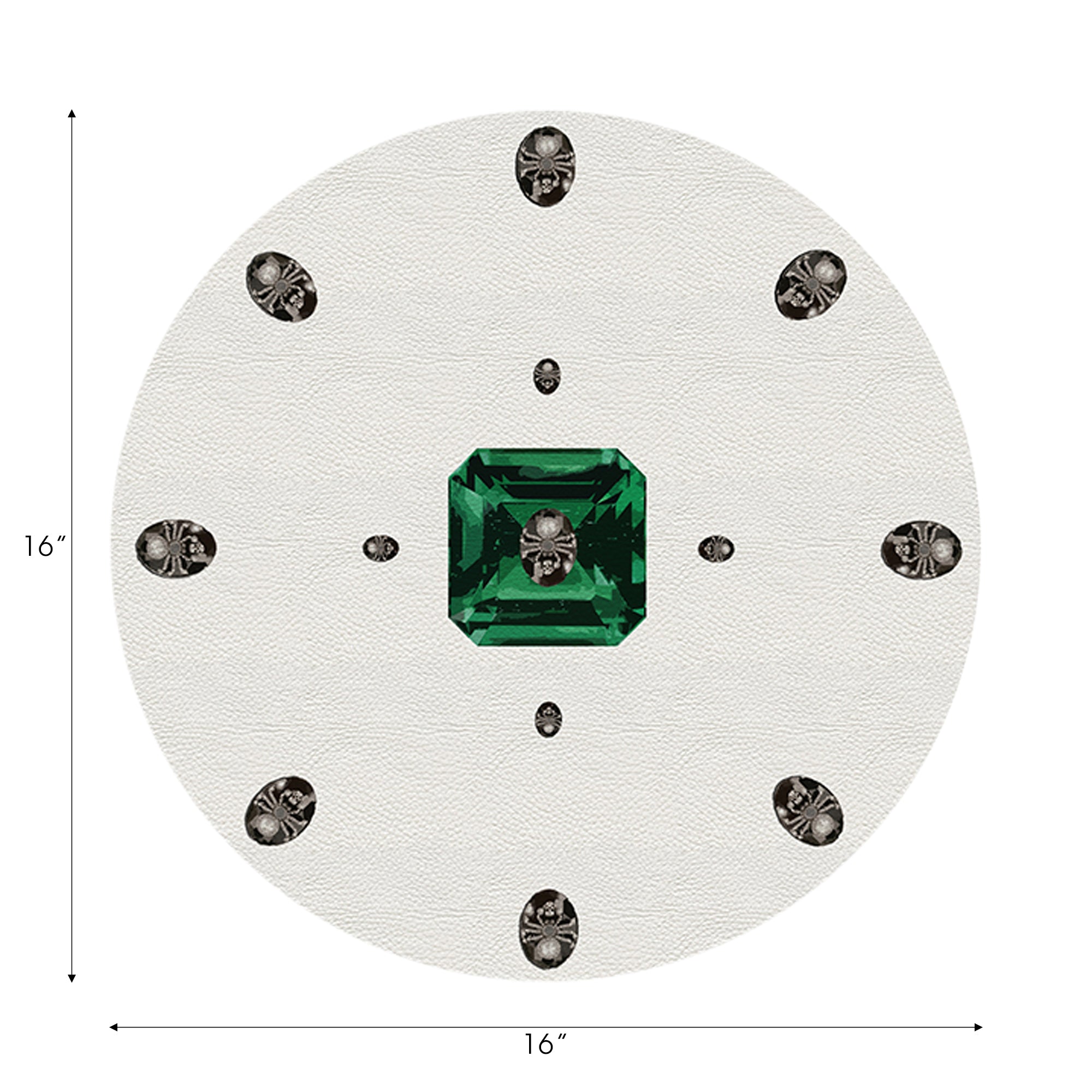 Asscher White 16" Round Pebble Placemats, Set of 4 - nicolettemayer.com