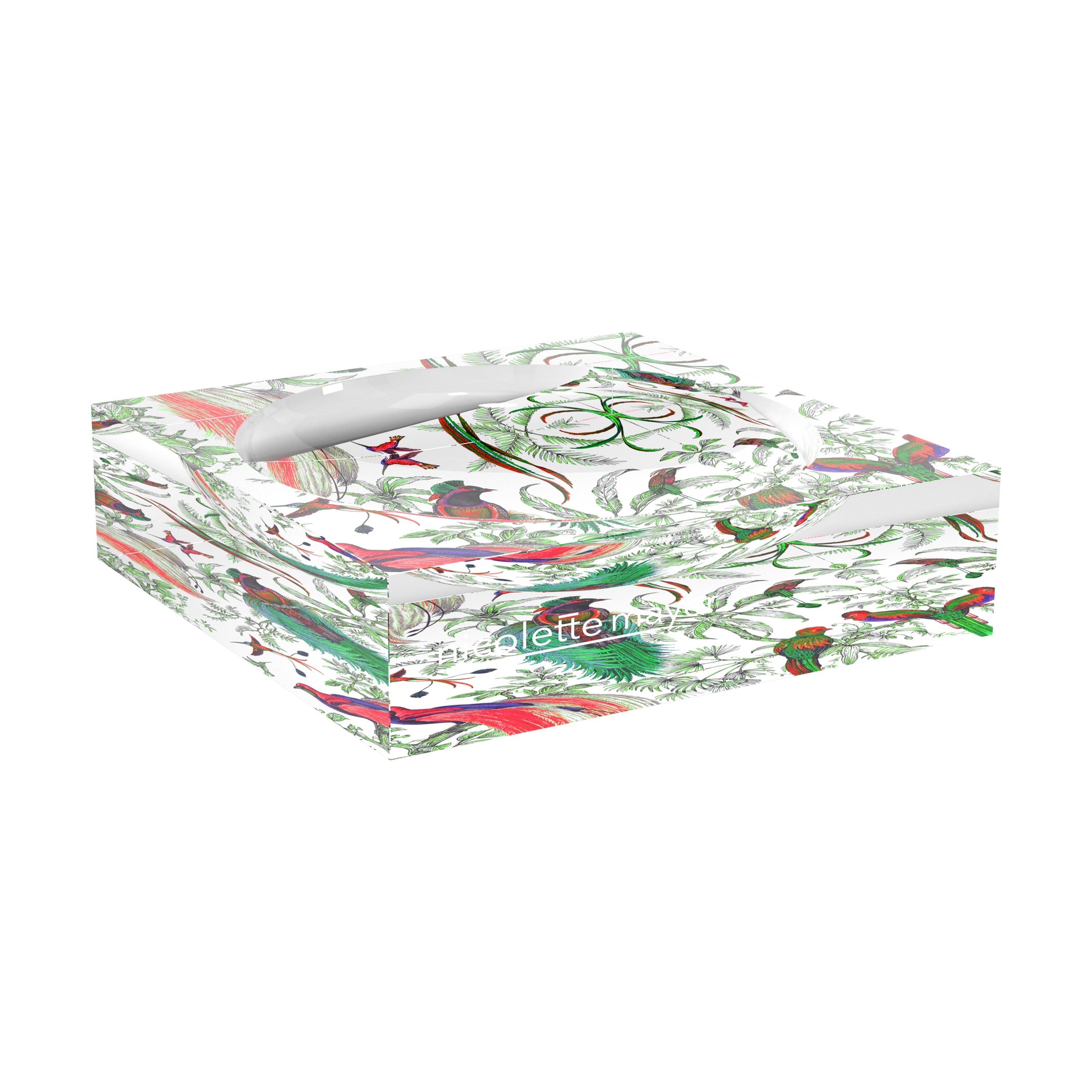 Audubon Exotica Green Persimmon Acrylic Candy Catchall Dish - nicolettemayer.com