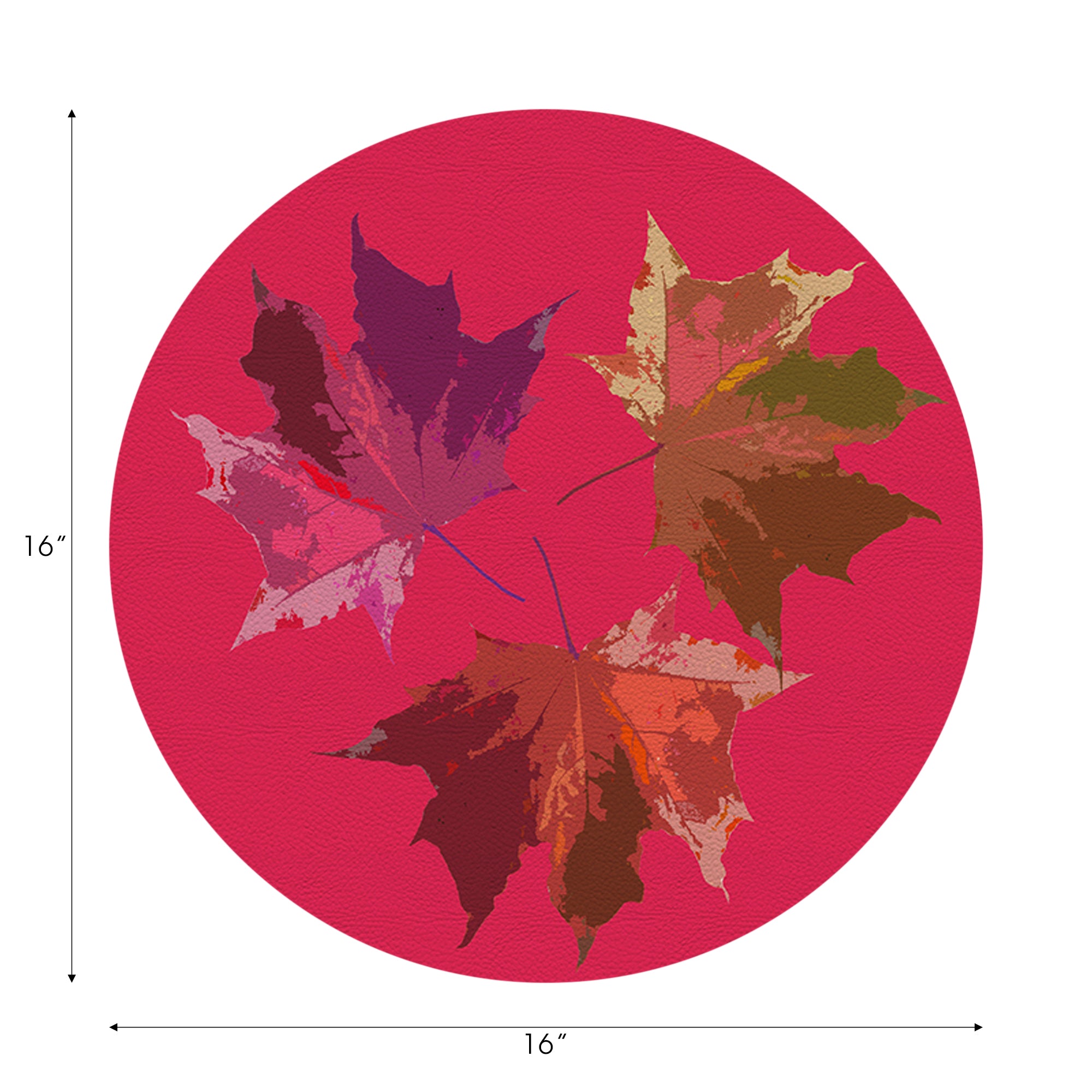 Sets de table ronds en galets Motif feuilles d&