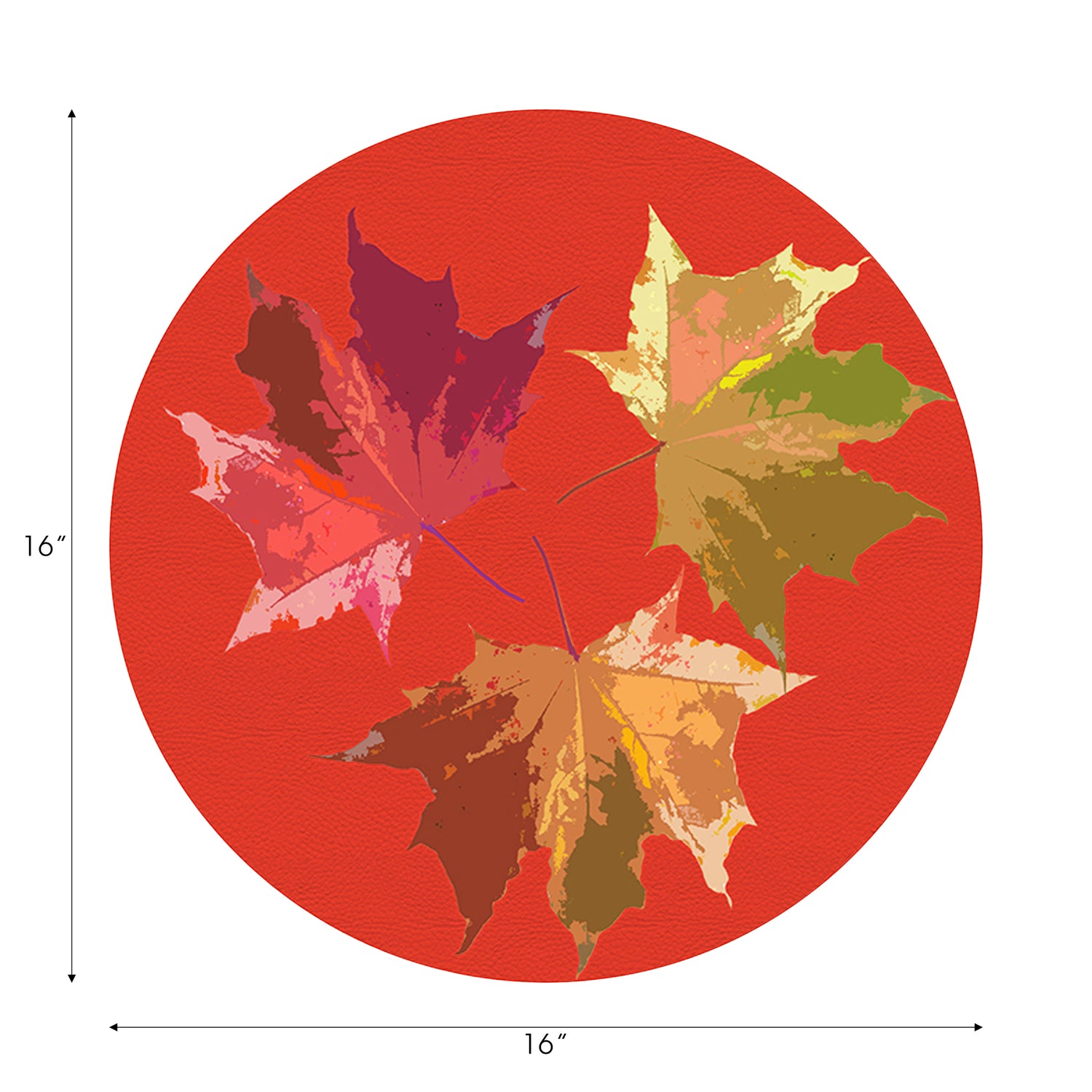 Autumn Leaves Pumpkin 16" Round Pebble Placemats, Set of 4 - nicolettemayer.com