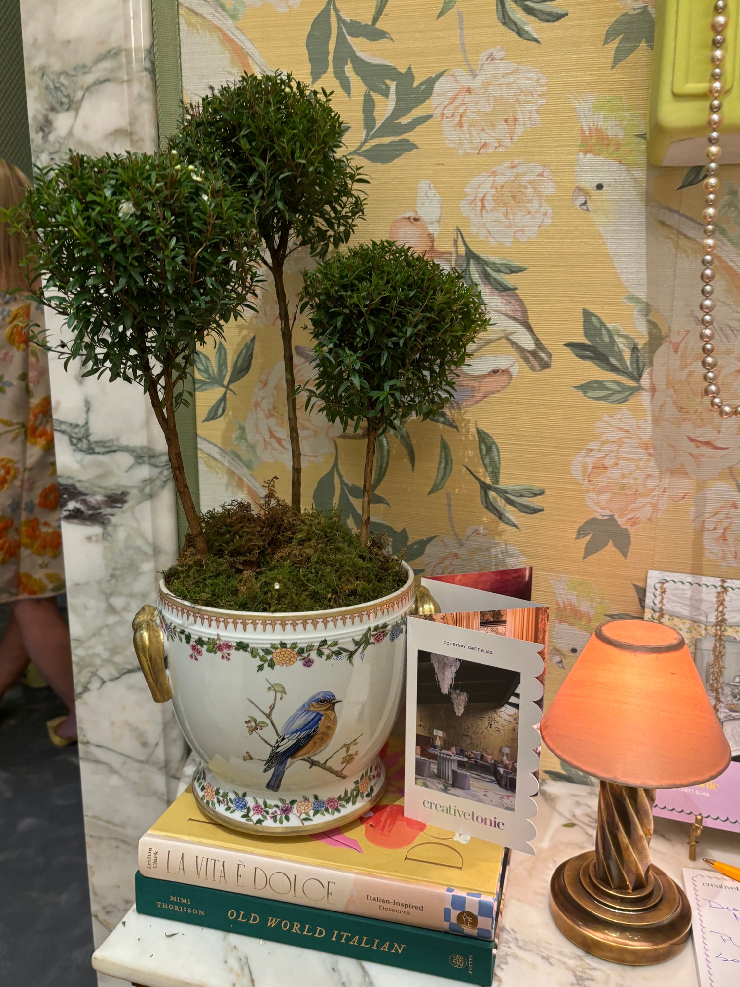 Peony Inspira Goldenrod Wallpaper, Per Yard