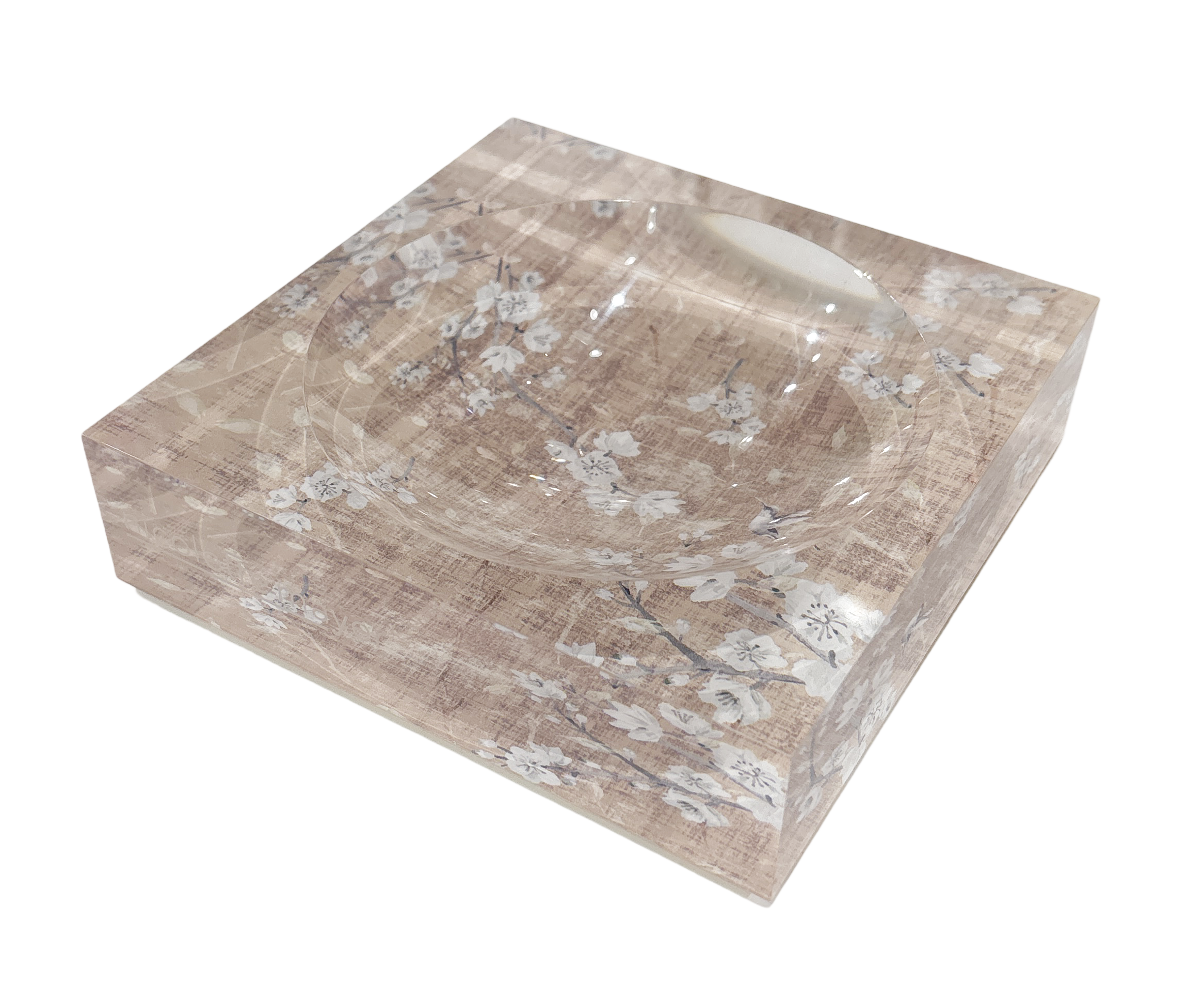 Blossom Fantasia French Gray Acrylic Candy Catchall Dish