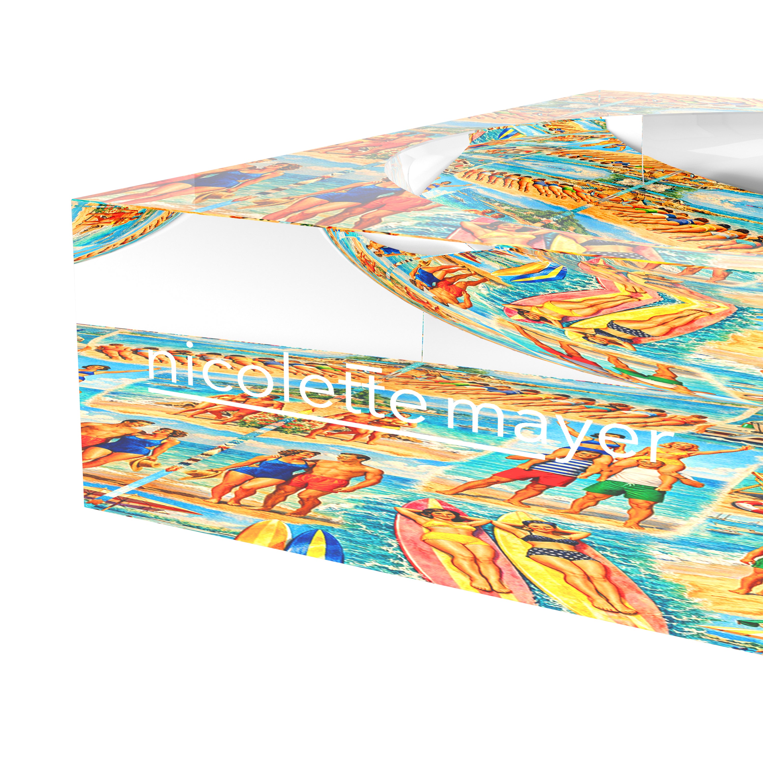 Beach Collage Acrylic Candy Catchall Dish