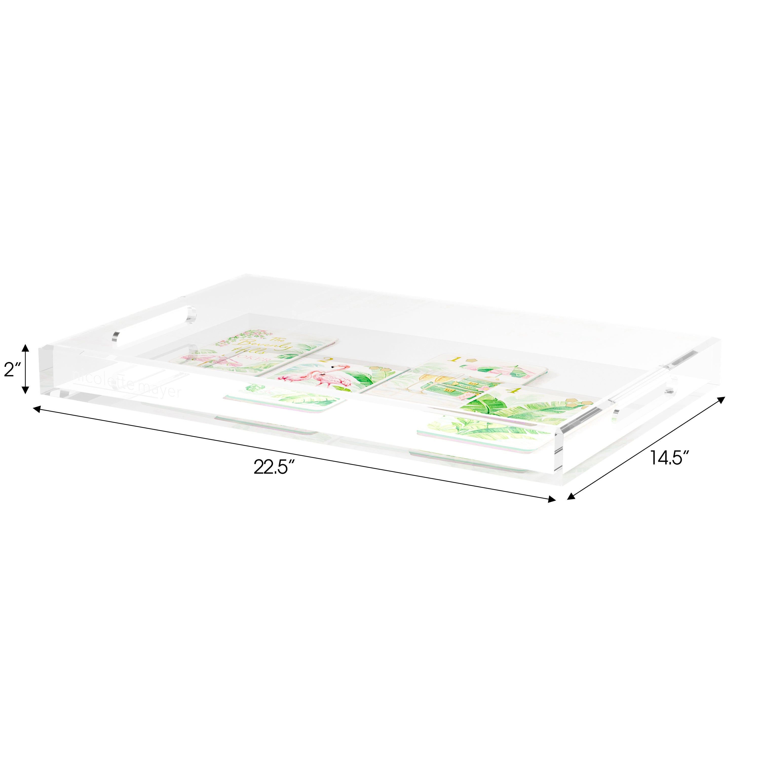 Mahjong Beverly Hills Mahj Set of 3 Acrylic Tray - nicolettemayer.com