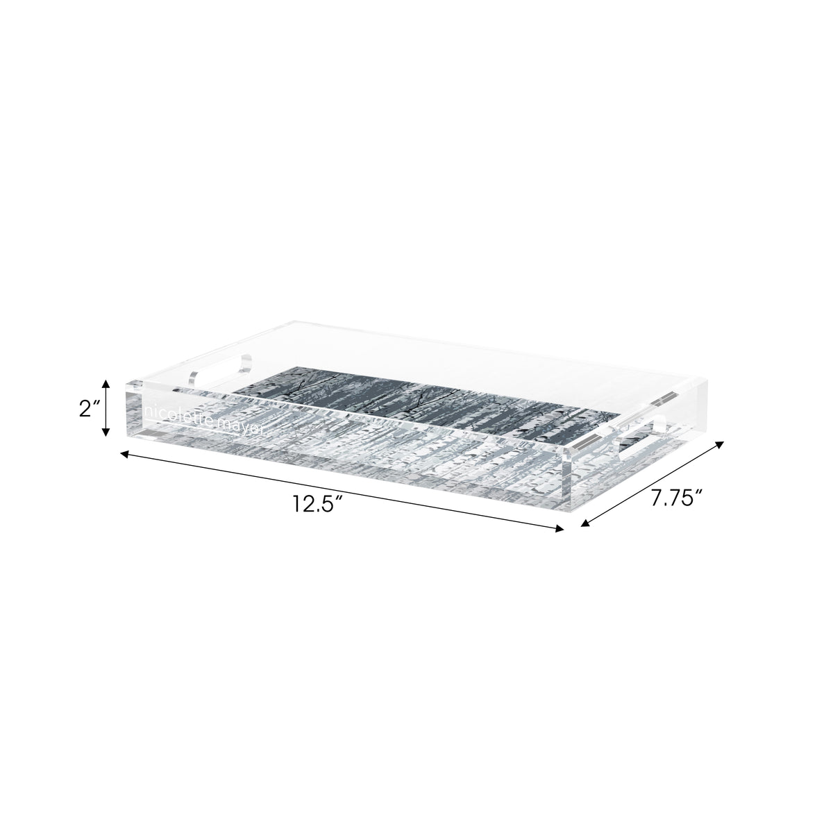 Birch Indigo Acrylic Decorative Tray, 12.5 x 7.75 in. by Nicolette Mayer