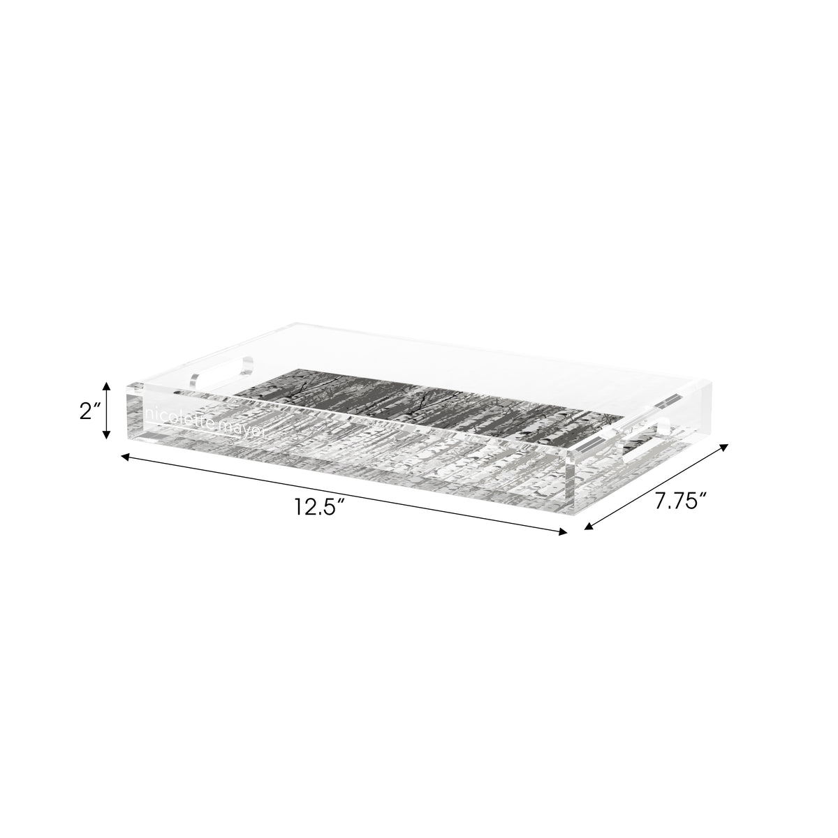 Birch Neutral Acrylic Decorative Tray, 12.5 x 7.75 in. by Nicolette Mayer