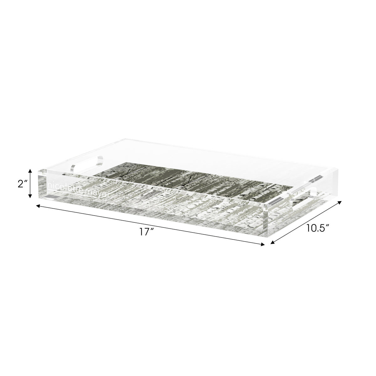 Birch Fawn Acrylic Decorative Tray, 17 x 10.5 in. by Nicolette Mayer