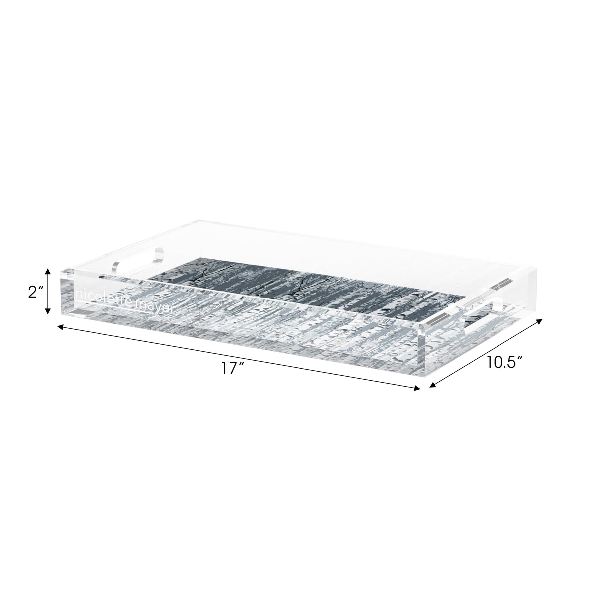 Birch Indigo Acrylic Decorative Tray, 17 x 10.5 in. by Nicolette Mayer