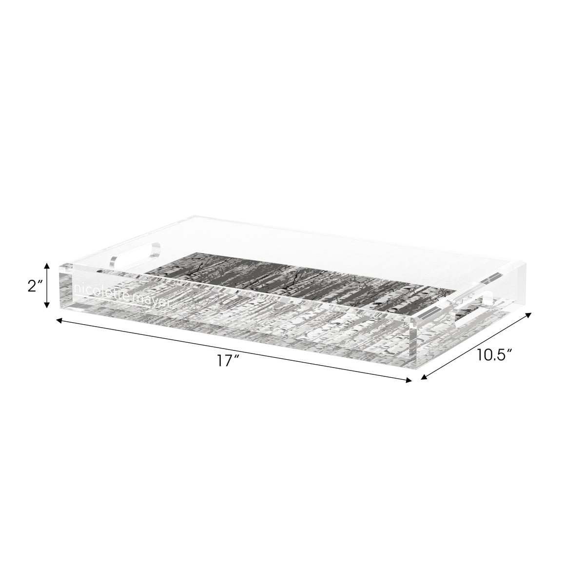 Birch Neutral Acrylic Decorative Tray, 17 x 10.5 in. by Nicolette Mayer