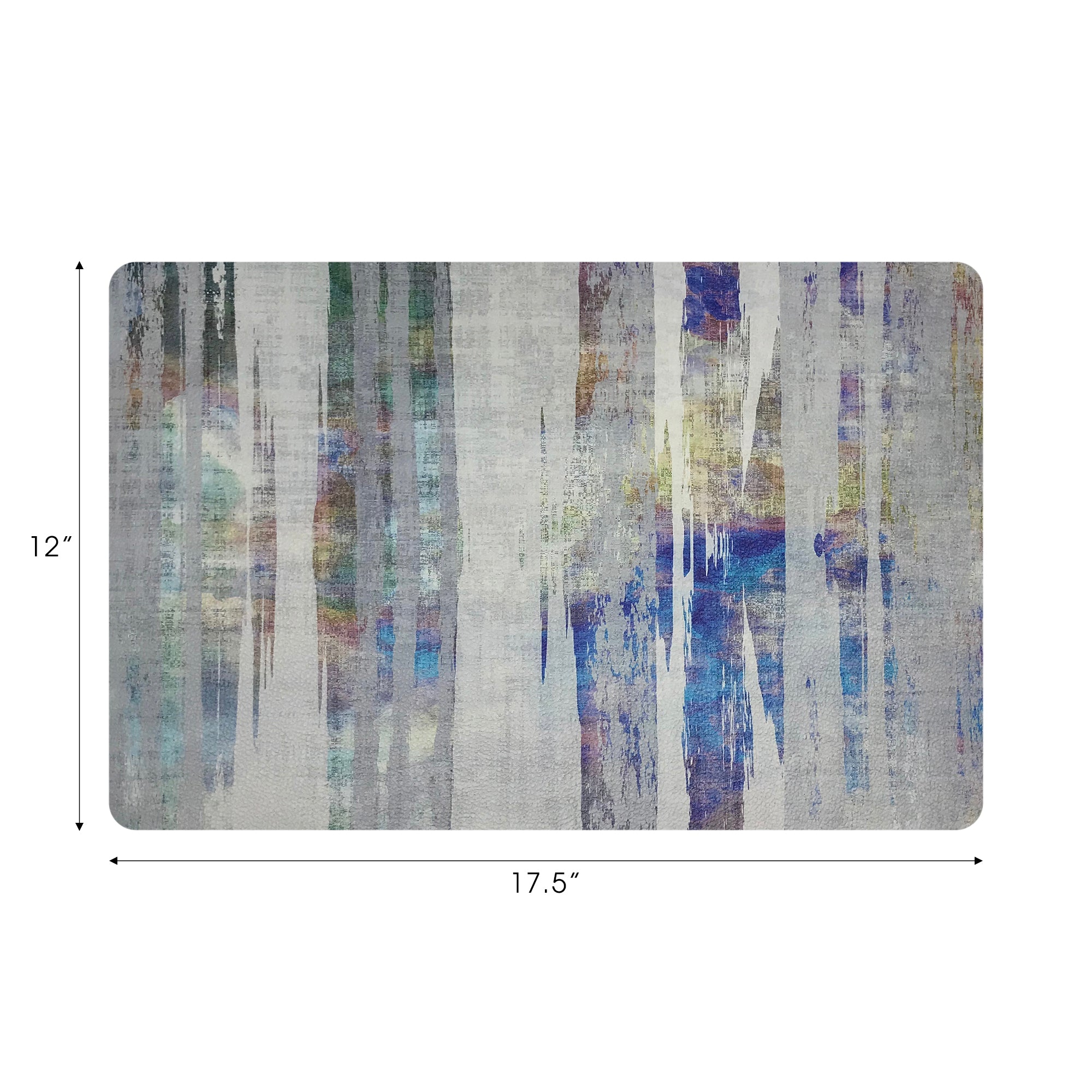 Birch Vegan Leather Rectangle Pebble Placemat