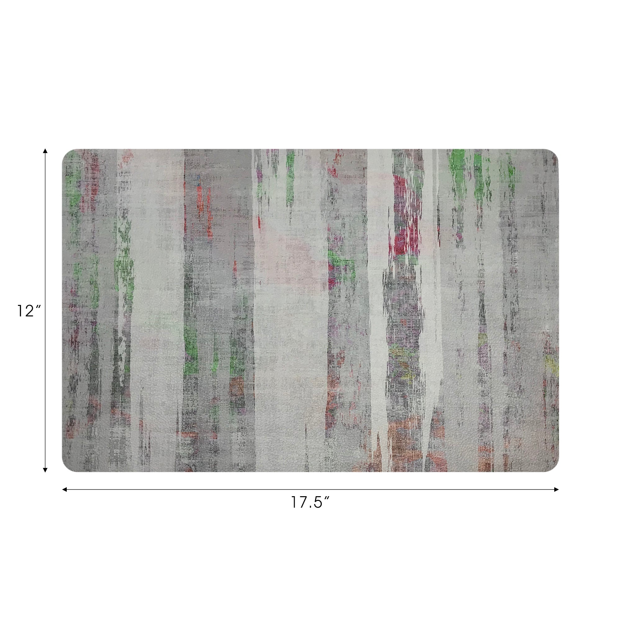 Birch Vegan Leather Rectangle Pebble Placemat