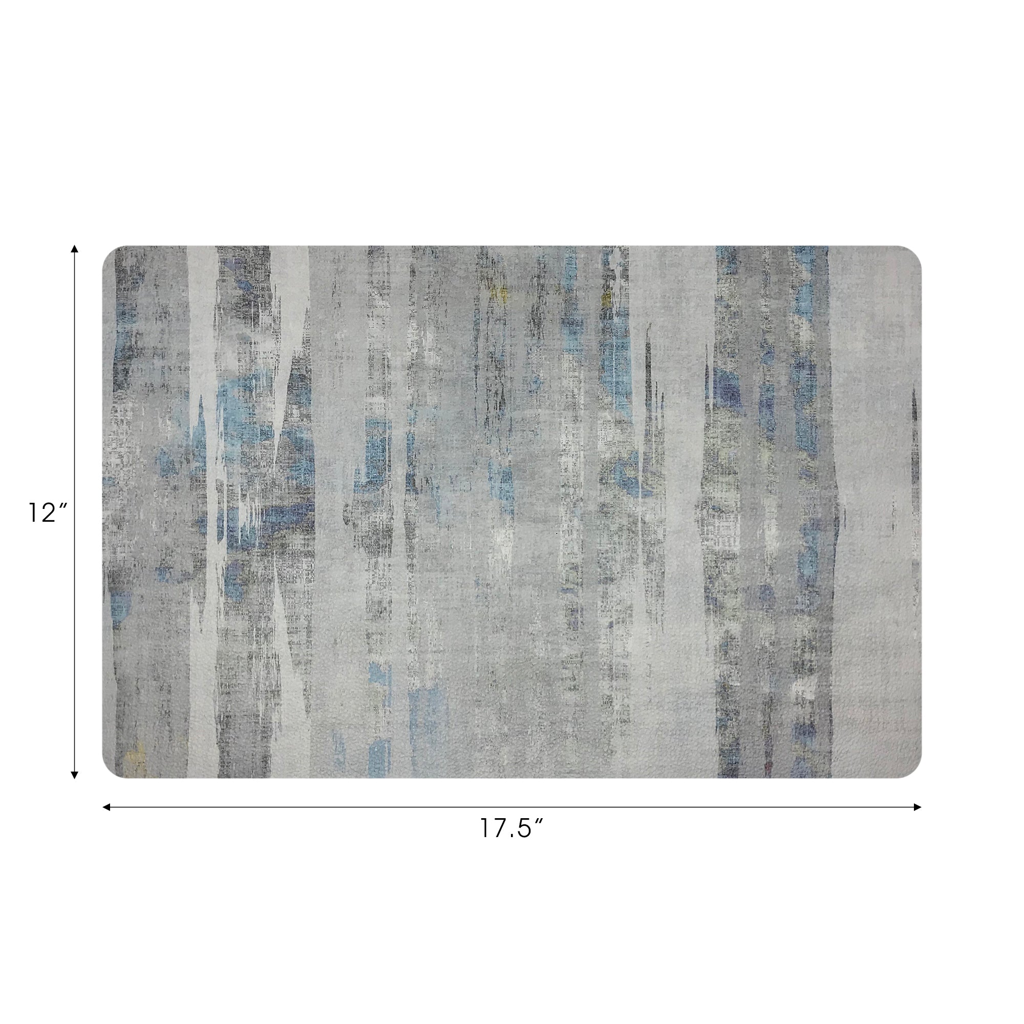 Birch Vegan Leather Rectangle Pebble Placemat