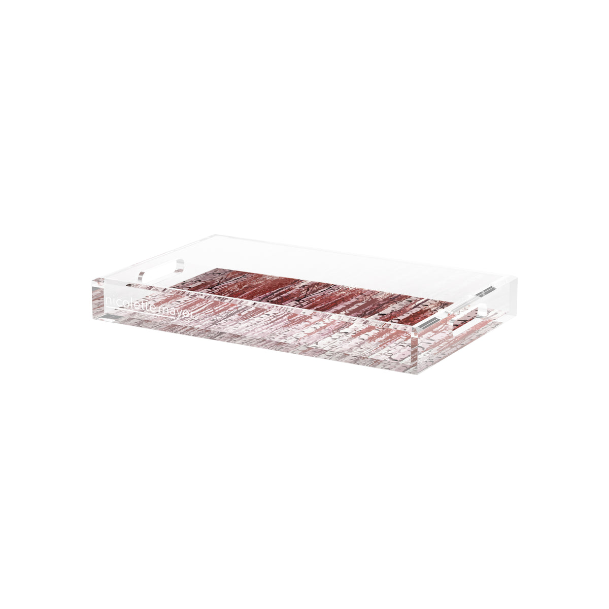 Birch Garnet Acrylic Decorative Tray, 12.5 x 7.75 in. by Nicolette Mayer