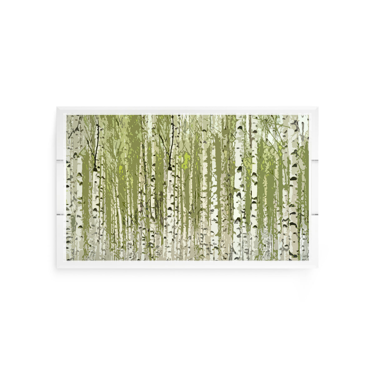 Birch Forest Green Acrylic Decorative Tray, 12.5 x 7.75 in. by Nicolette Mayer