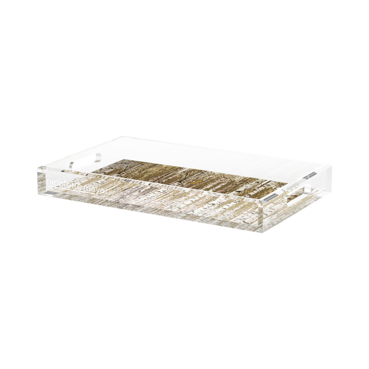 Birch Brown Acrylic Decorative Tray, 17 x 10.5 in. by Nicolette Mayer