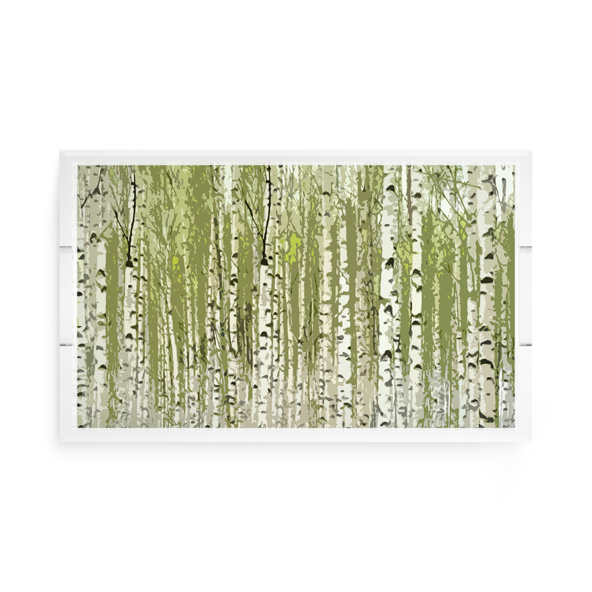 Birch Forest Green Acrylic Decorative Tray, 17 x 10.5 in. by Nicolette Mayer