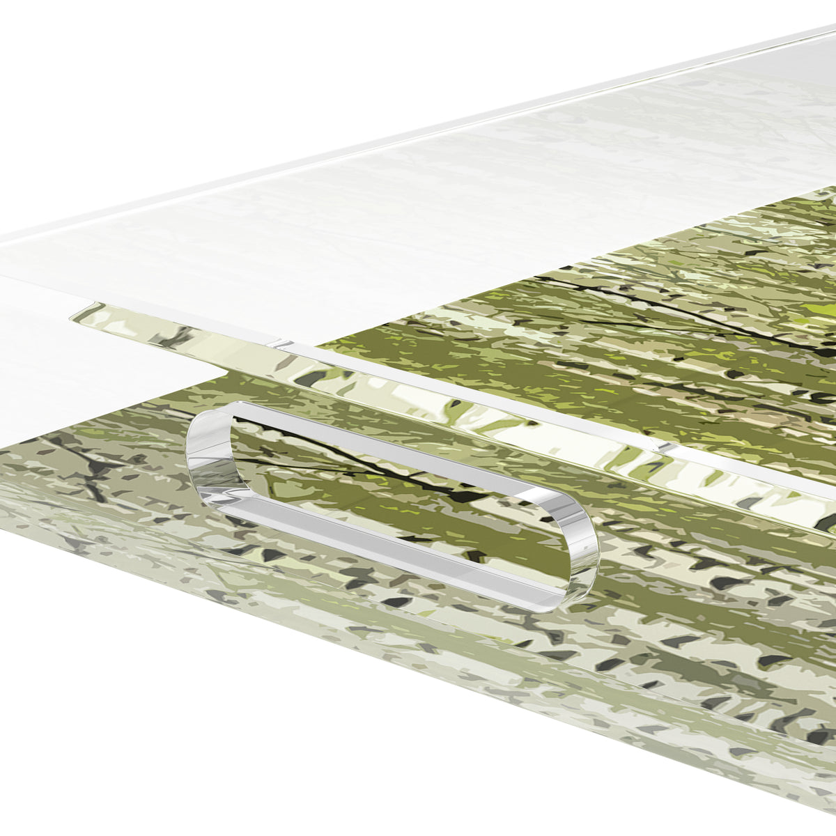 Birch Forest Green Acrylic Decorative Tray, 17 x 10.5 in. by Nicolette Mayer