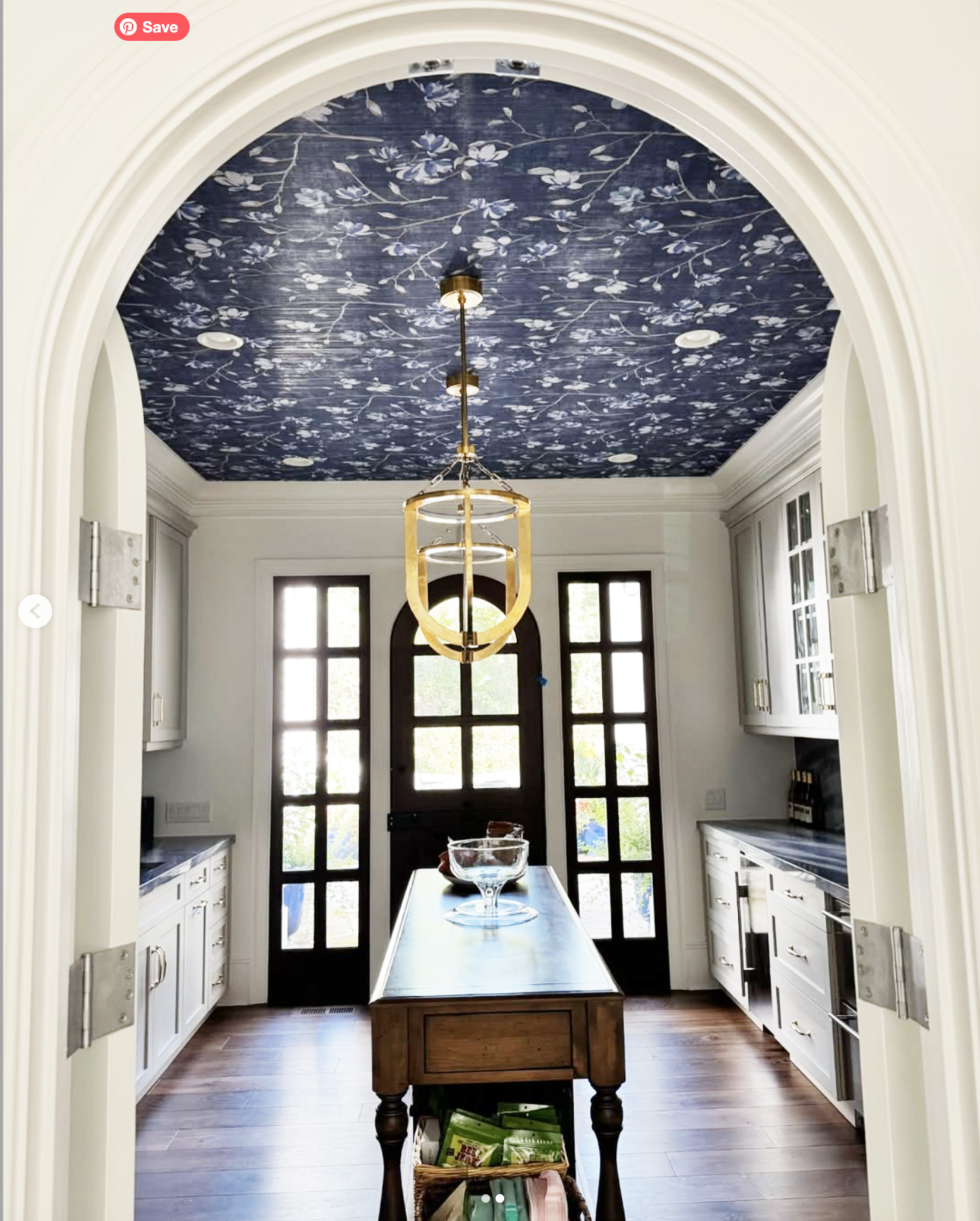 Bloom Delft Blue Wallpaper, Per Yard