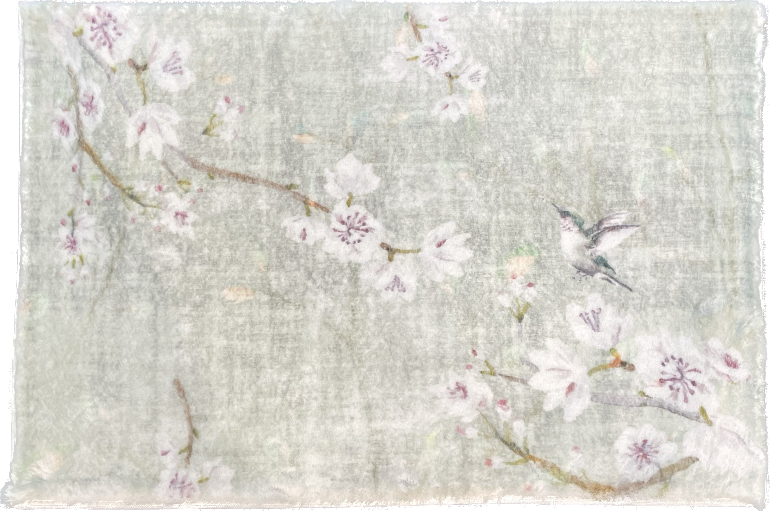 Blossom Fantasia Celadon Rectangle Cloud Washables Rug