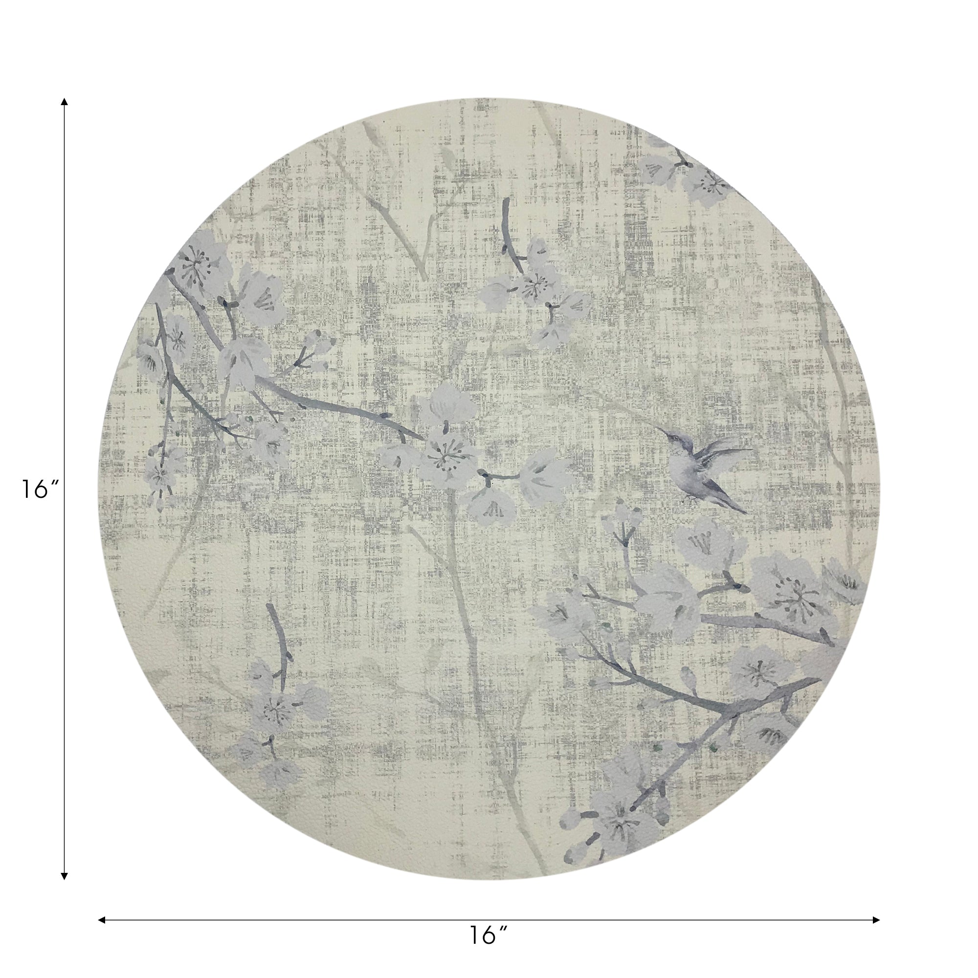 Blossom Fantasia Ivory 16" Round Pebble Placemats, Set of 4 - nicolettemayer.com