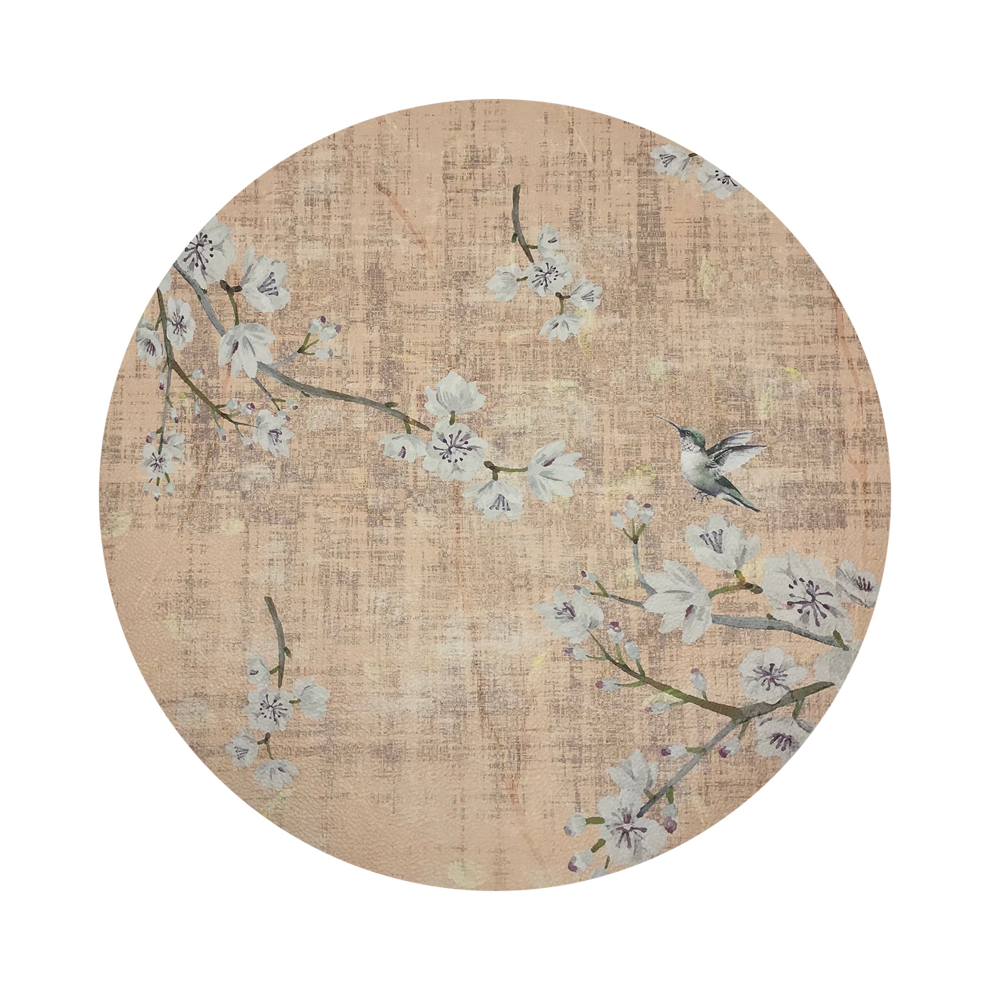 Blossom Fantasia Romance 16" Round Pebble Placemats, Set of 4 - nicolettemayer.com