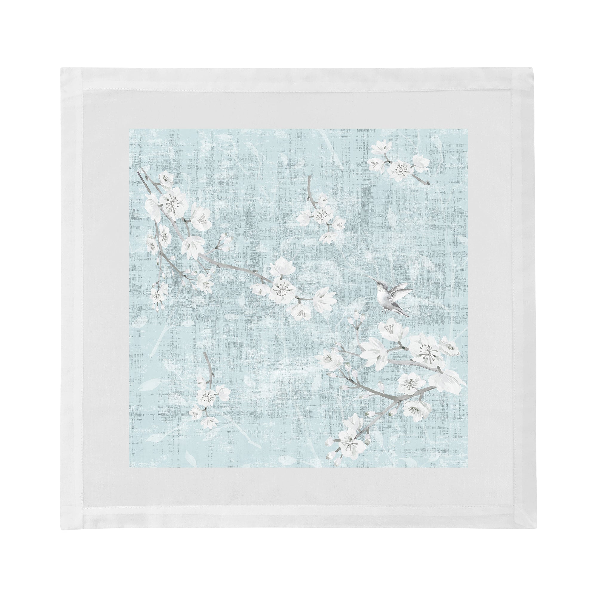 Blossom Fantasia Sky Cotton Sateen Dinner Napkins - nicolettemayer.com