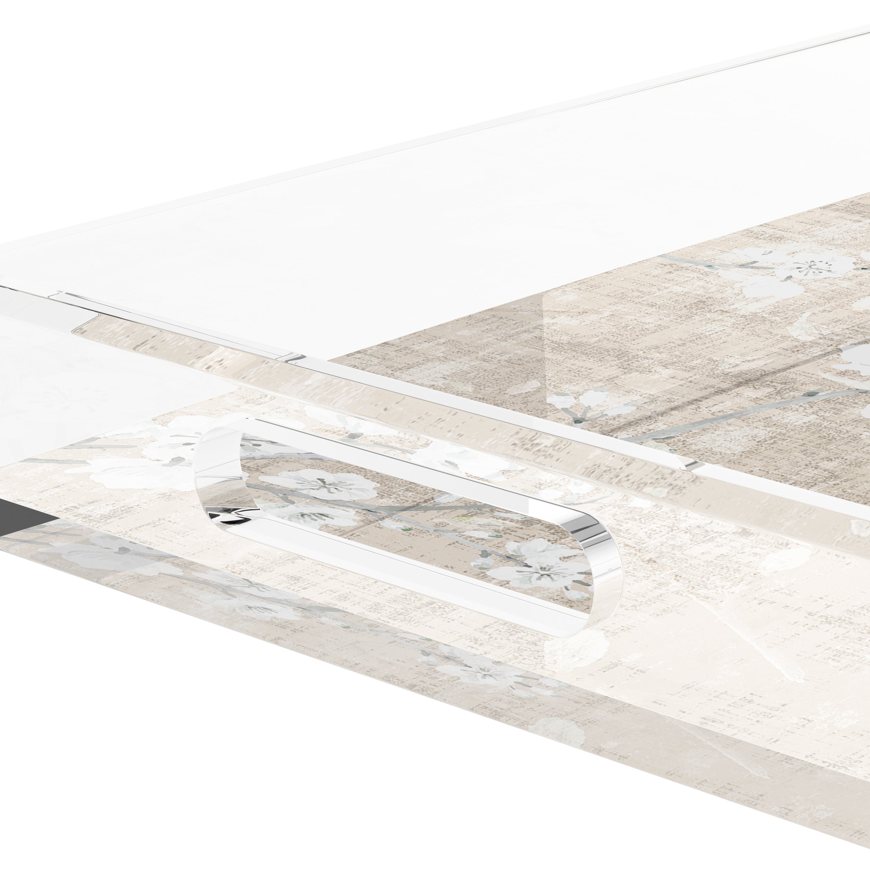 Blossom Fantasia French Gray 12.5X7.75 Acrylic Tray - nicolettemayer.com