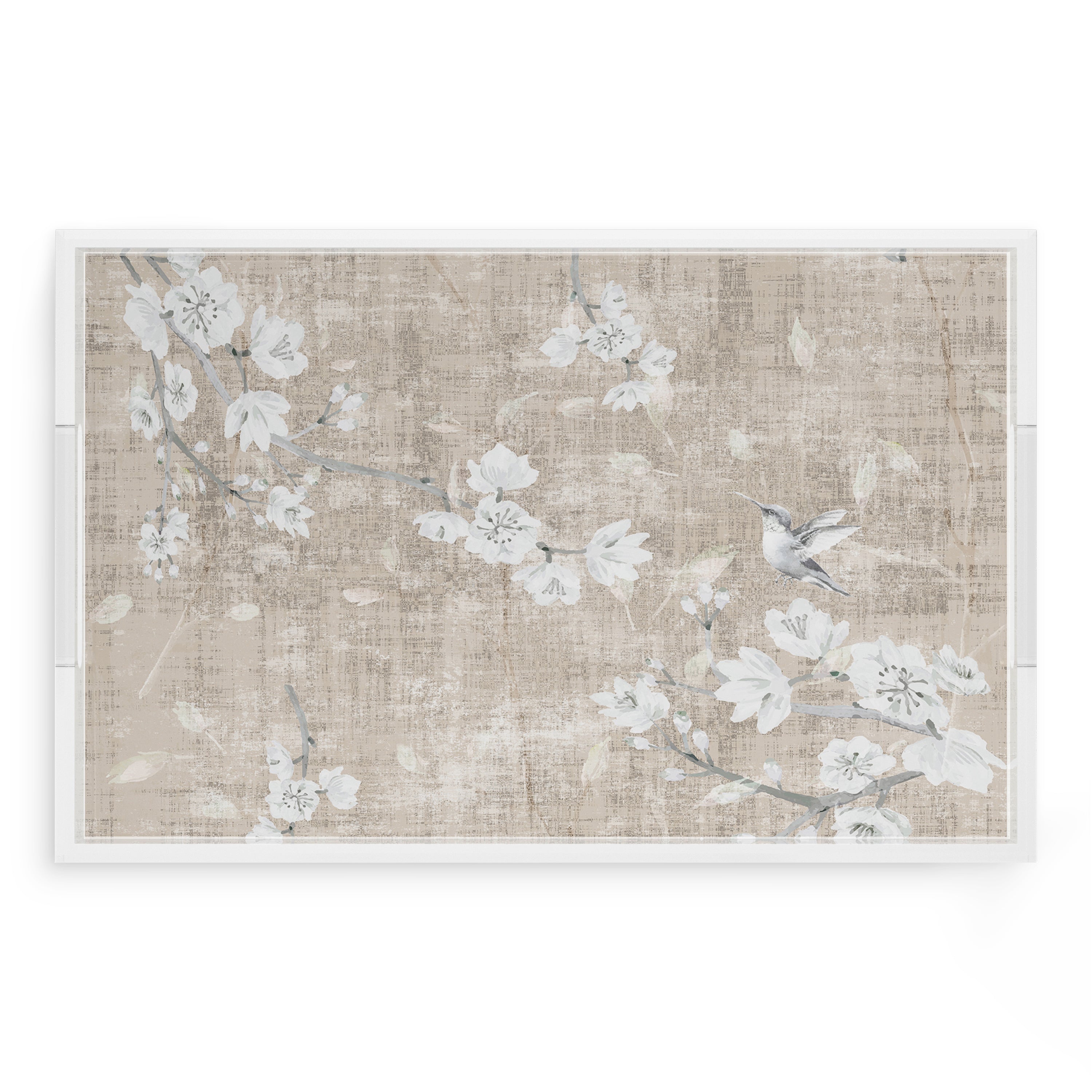 Blossom Fantasia French Gray 22.5X14.5 Acrylic Tray - nicolettemayer.com