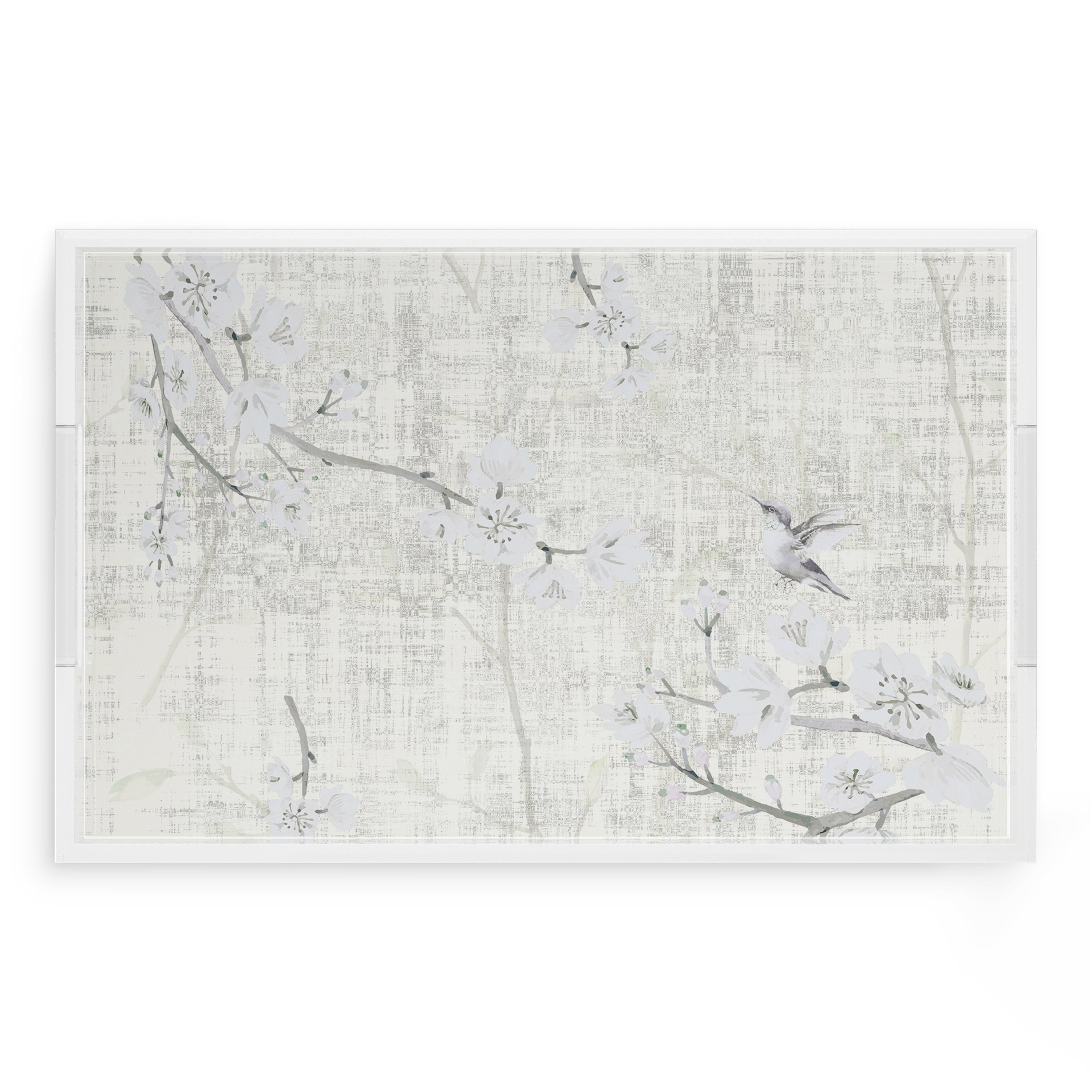 Blossom Fantasia Ivory 22.5X14.5 Acrylic Tray - nicolettemayer.com