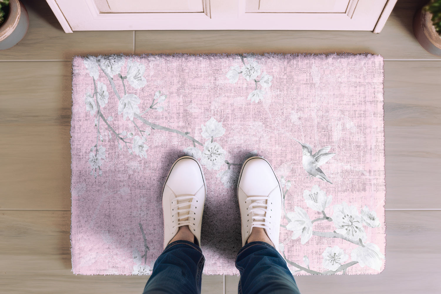 Blossom Fantasia Soft Pink Rectangle Cloud Washables Rug
