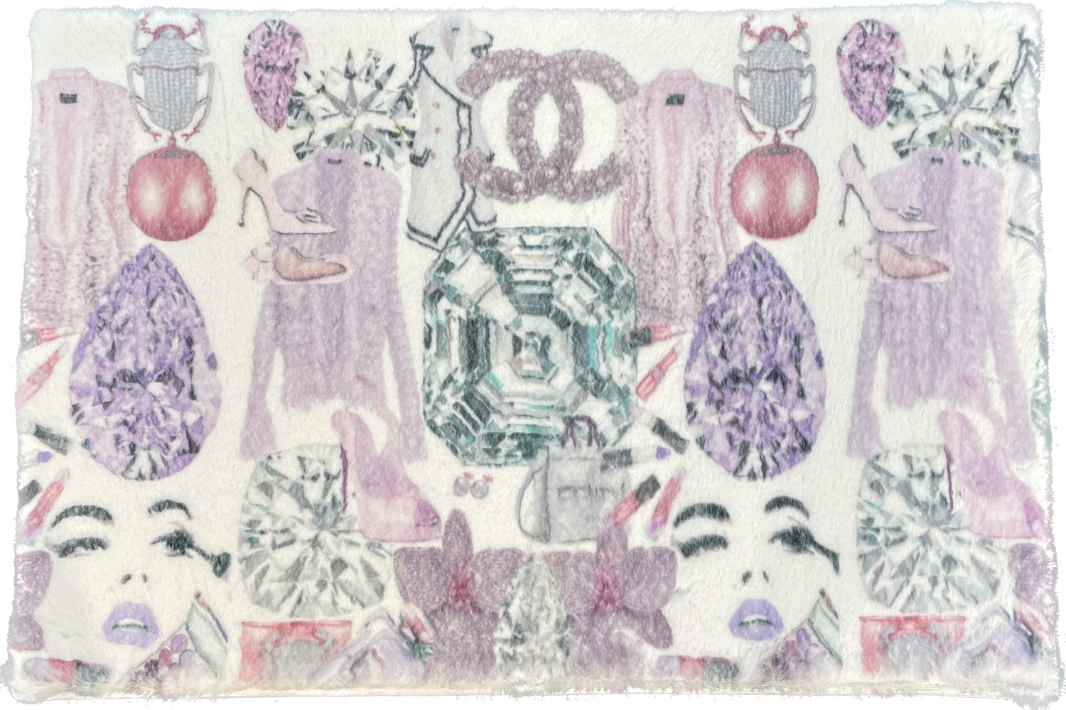 Bougie Women Nuevo Lilac Rectangle Cloud Washables Rug