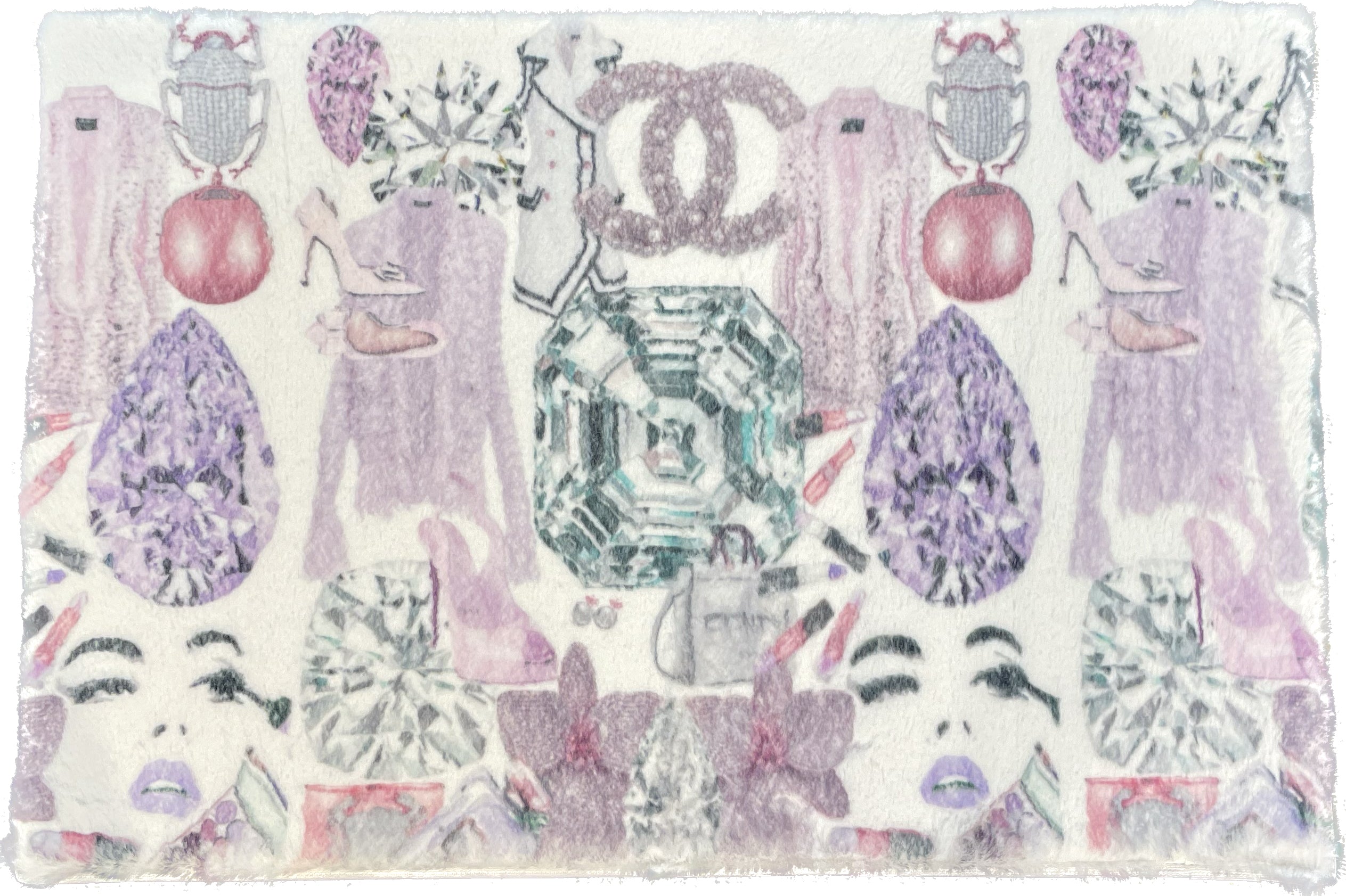 Bougie Women Nuevo Lilac Rectangle Cloud Washables Rug