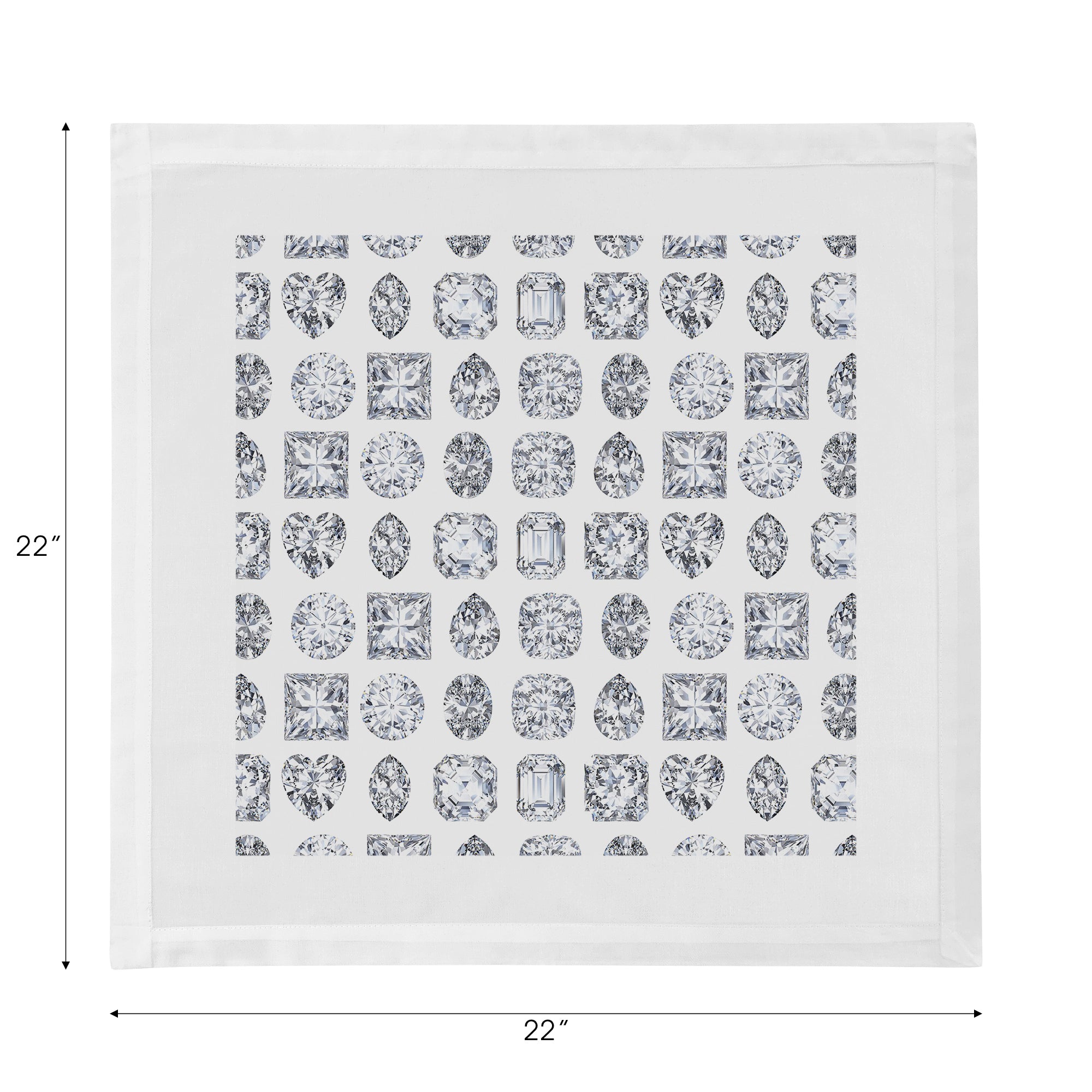 Bougie Diamonds Ice Cotton Sateen Dinner Napkins - nicolettemayer.com