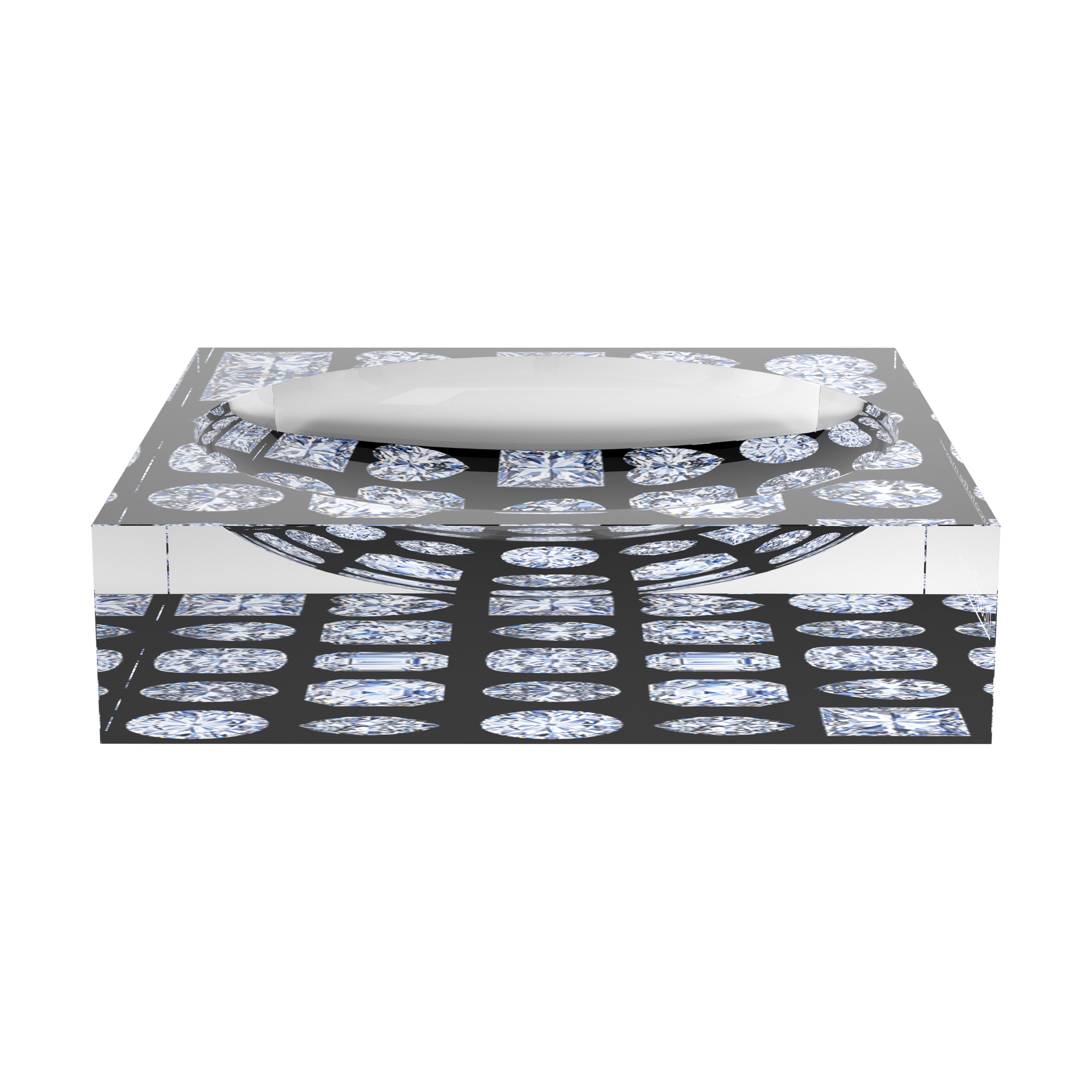 Bougie Diamonds Black Acrylic Candy Catchall Dish