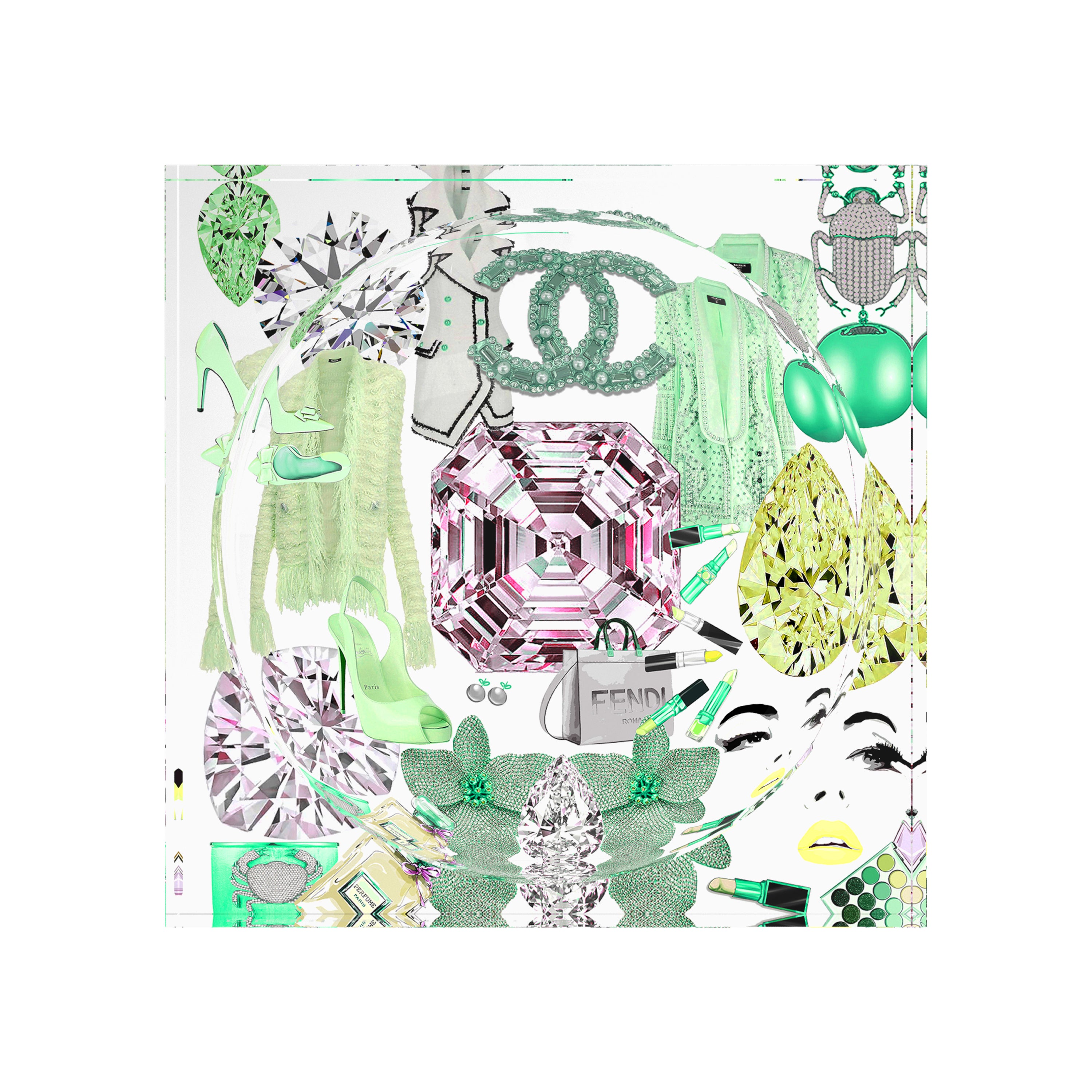 Bougie Women Nuevo Mint Acrylic Candy Catchall Dish