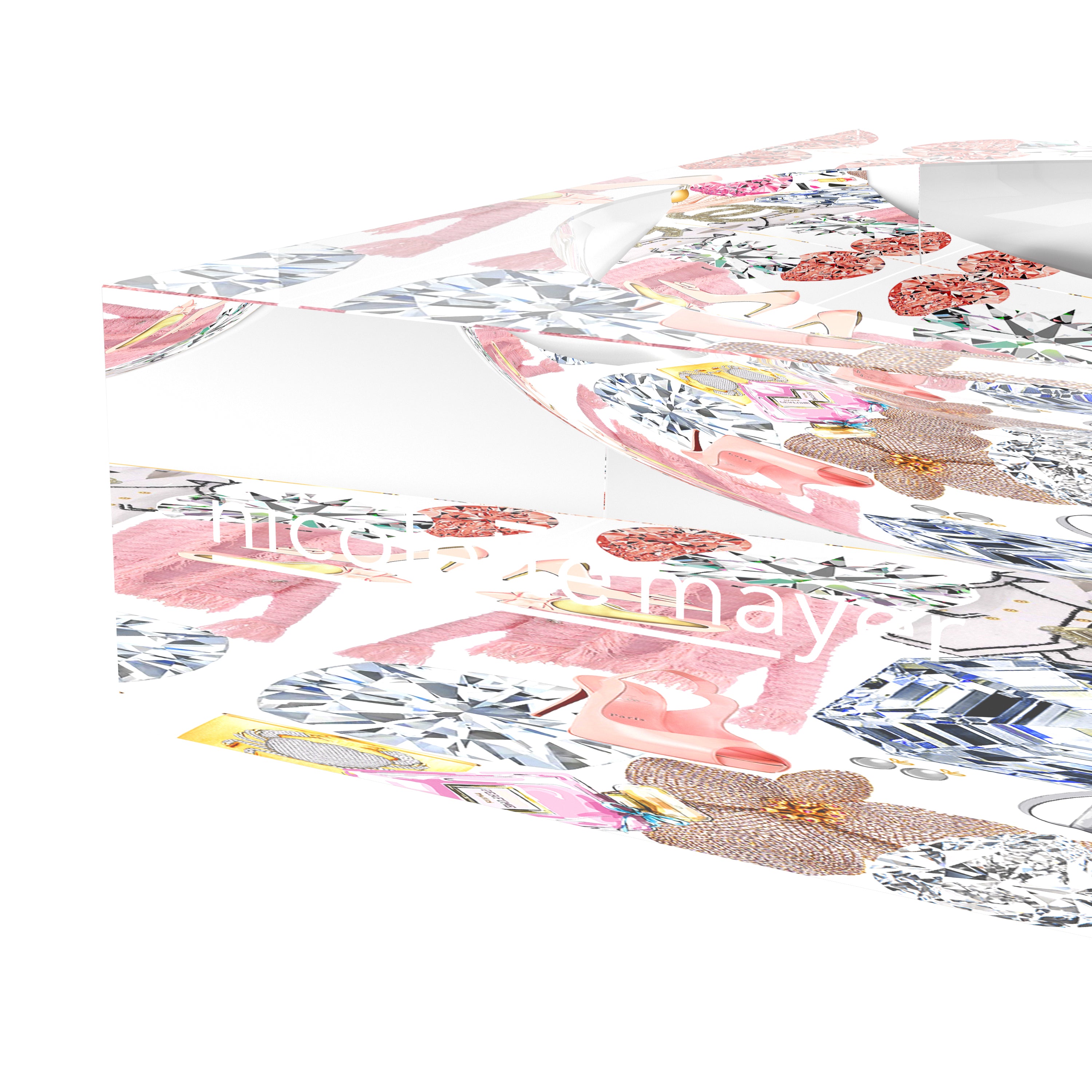 Bougie Women Nuevo Pink White Acrylic Candy Catchall Dish