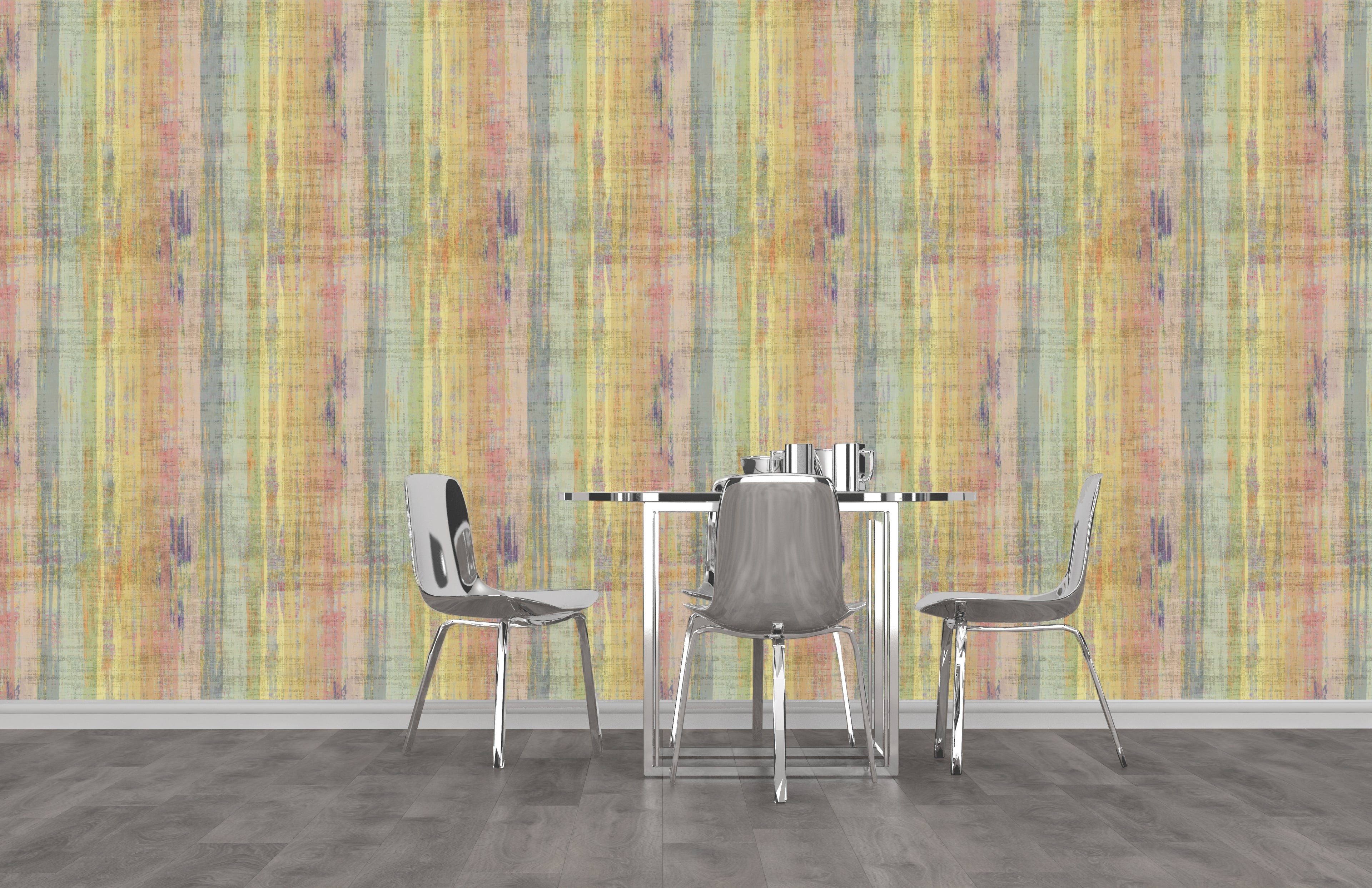 Brushstroke Argile Grasscloth Printed Wallpaper