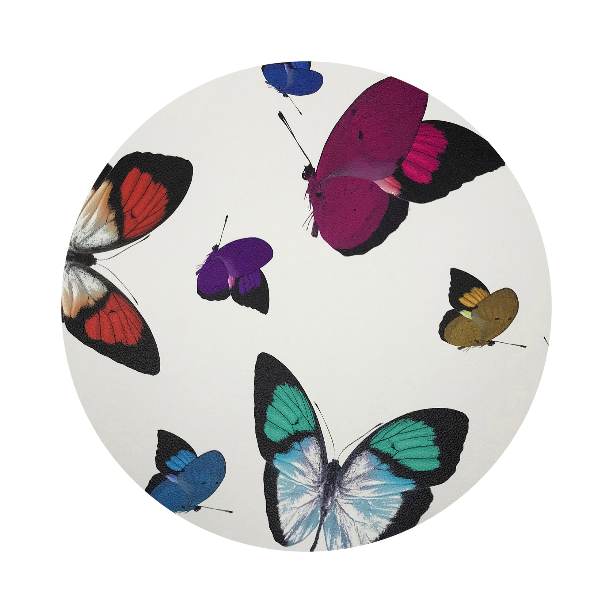 Butterflies Original 16" Round Pebble Placemats, Set of 4 - nicolettemayer.com