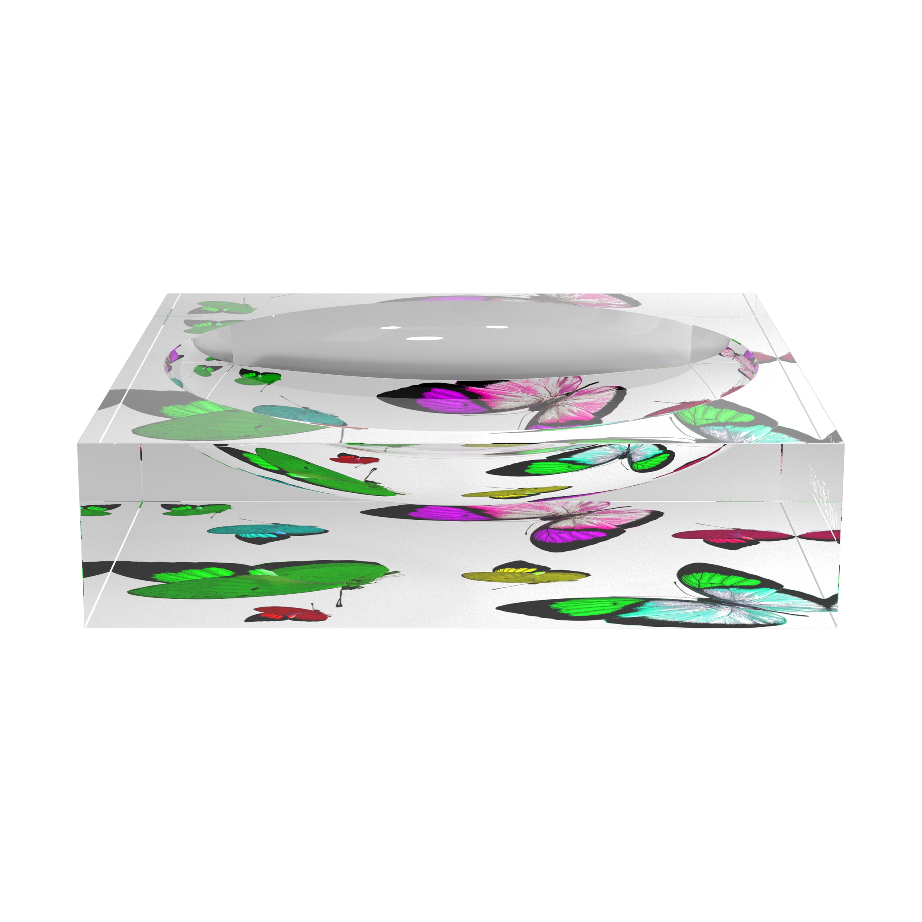 Butterflies Acid Green Acrylic Candy Catchall Dish