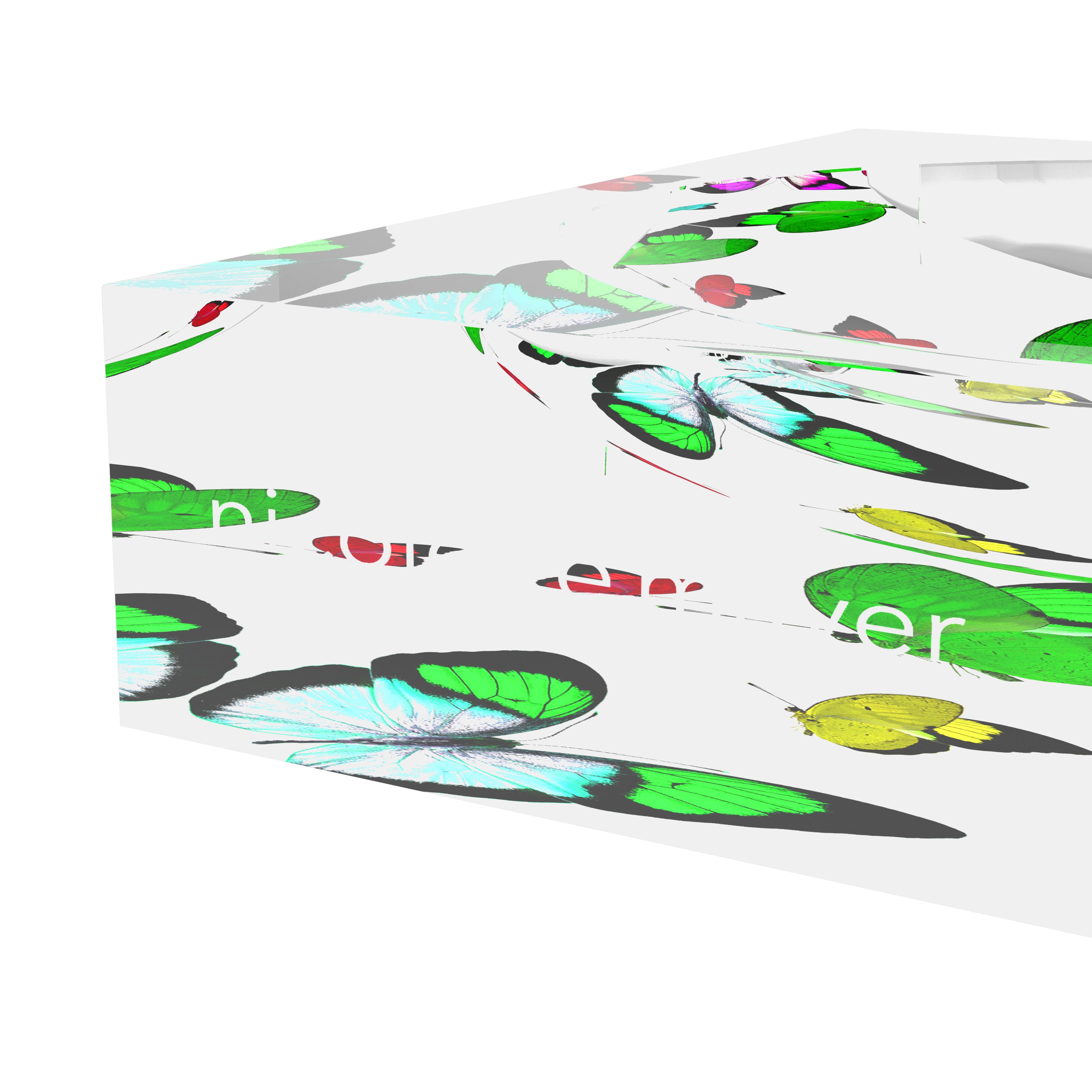 Butterflies Acid Green Acrylic Candy Catchall Dish