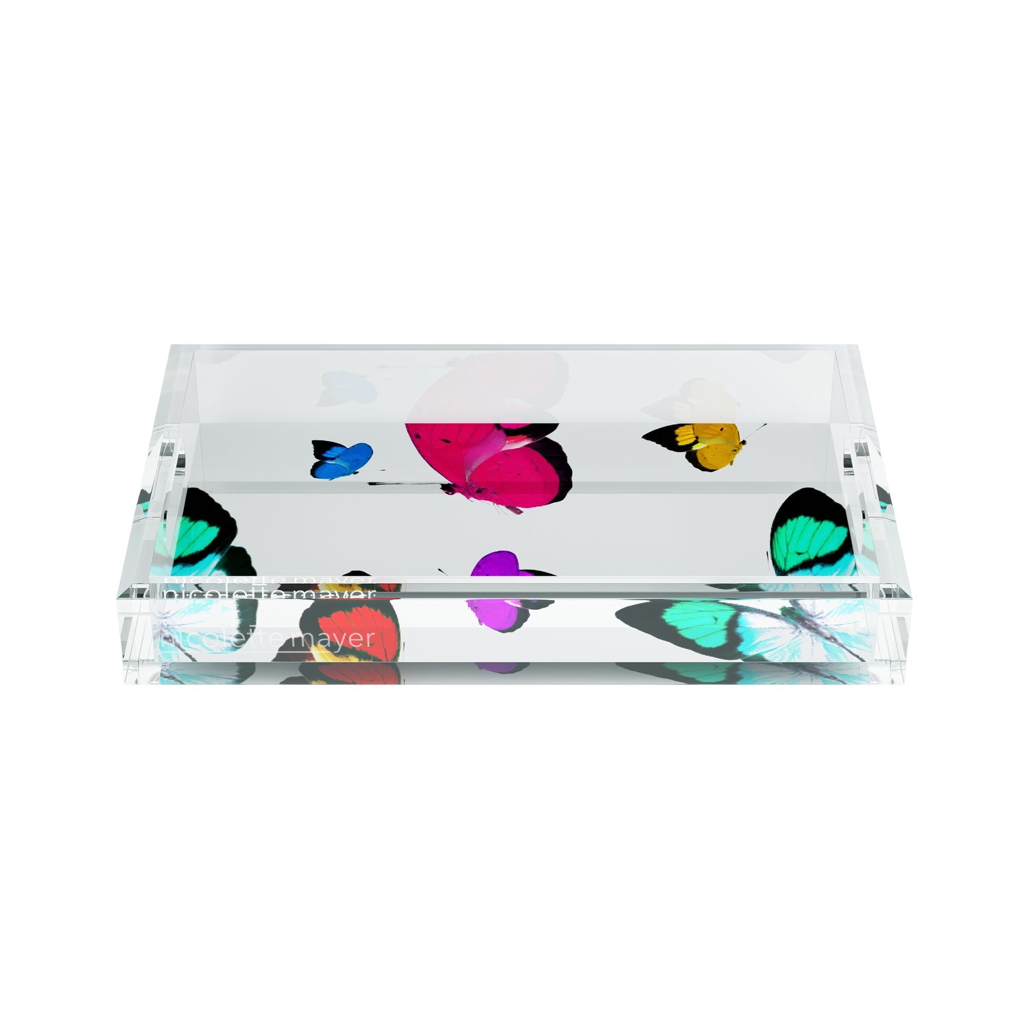 Butterflies Acrylic Rectangle Tray