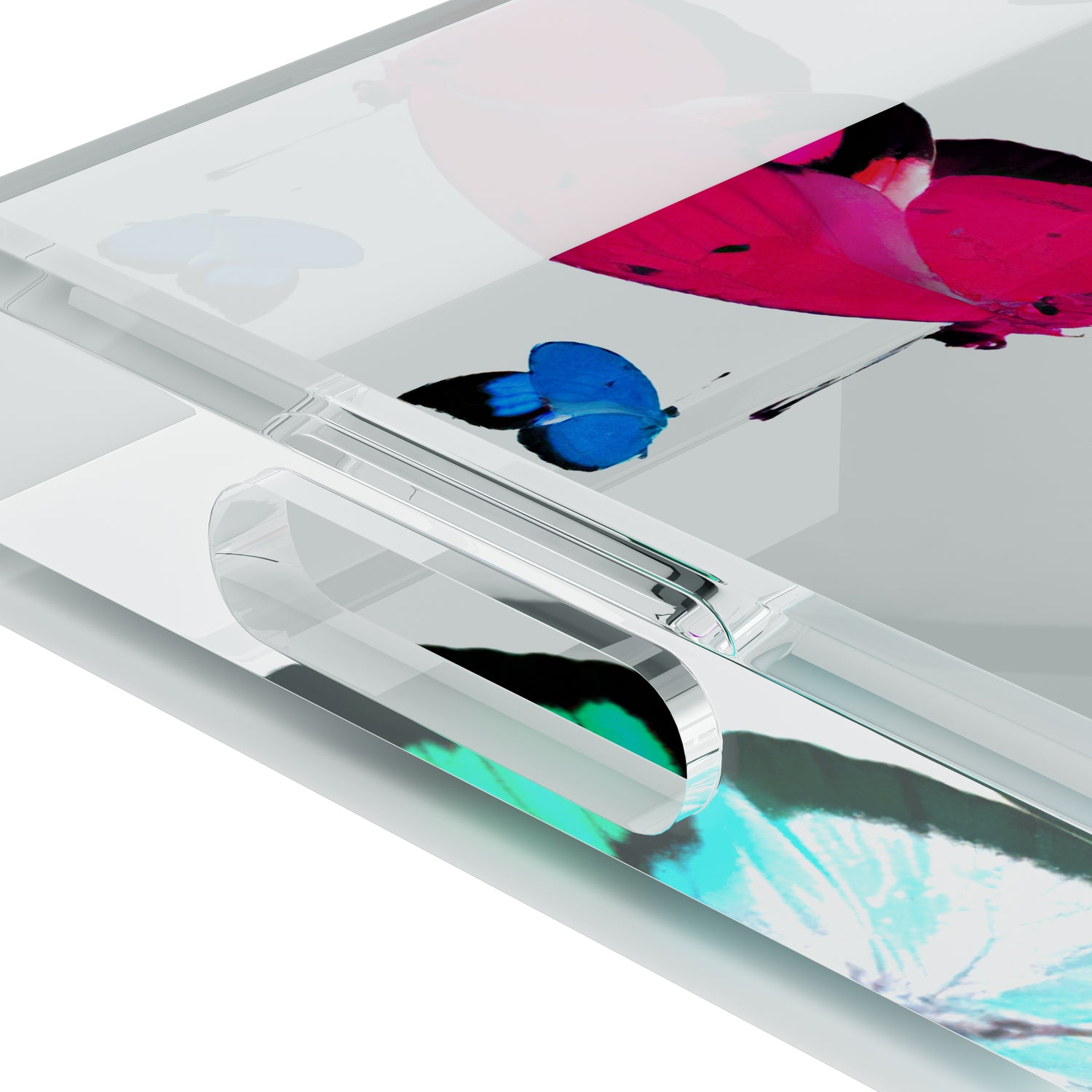 Butterflies Acrylic Rectangle Tray